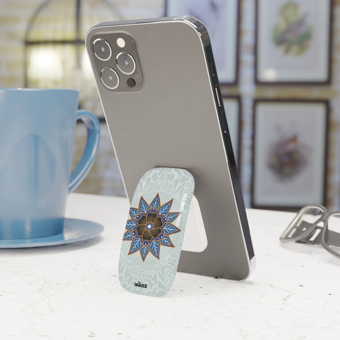 Agarre de clic para teléfono Blue Bloom