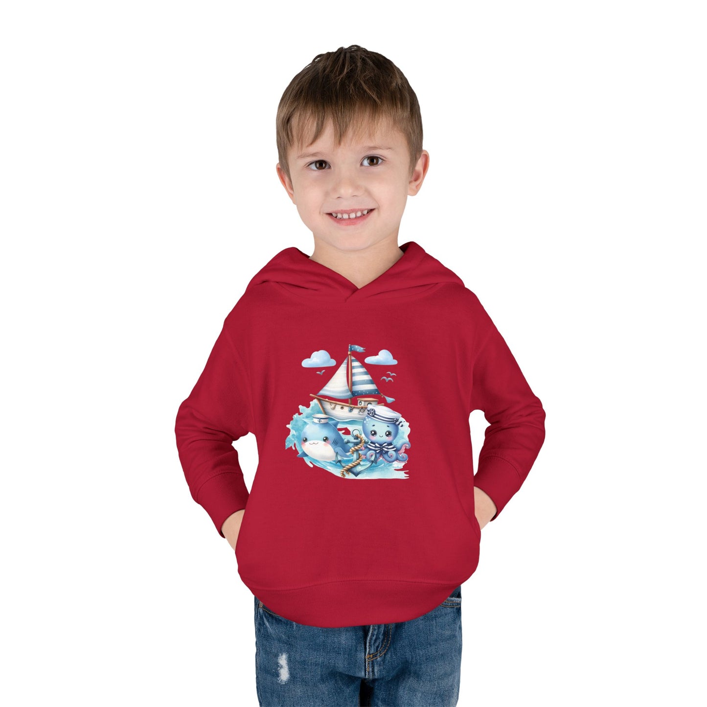 Nautical Sea Toddler Fleece Hoodie