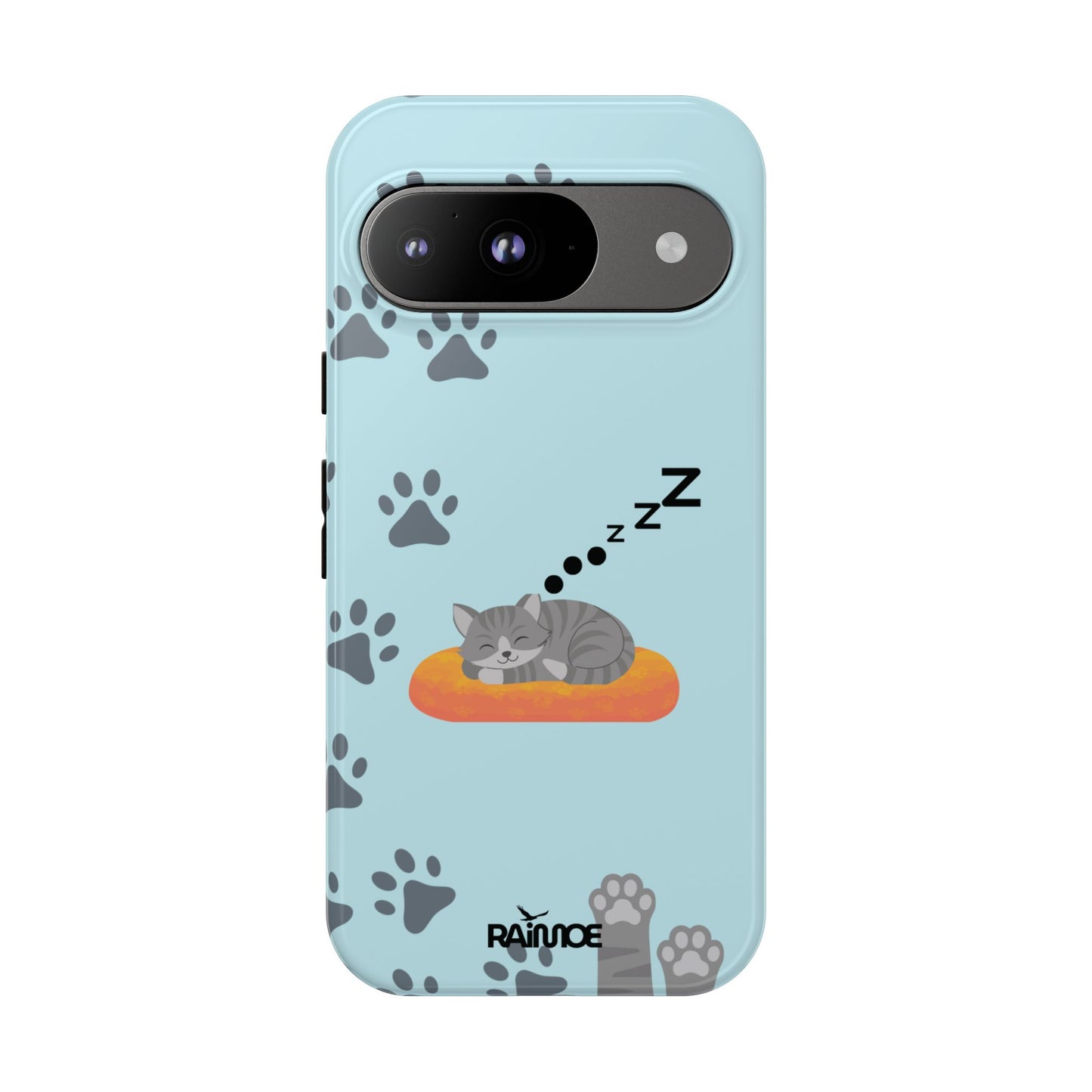 Snoozy Kitty - Funda resistente para Google Pixel (brillante)
