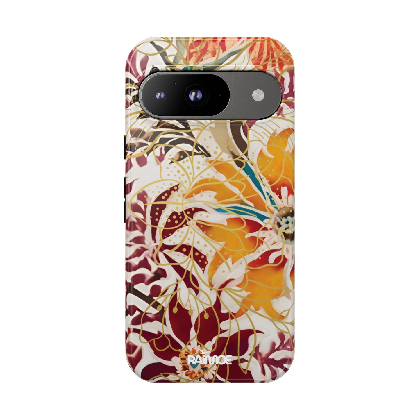 Auburn Floral - Funda resistente para Google Pixel (brillante)