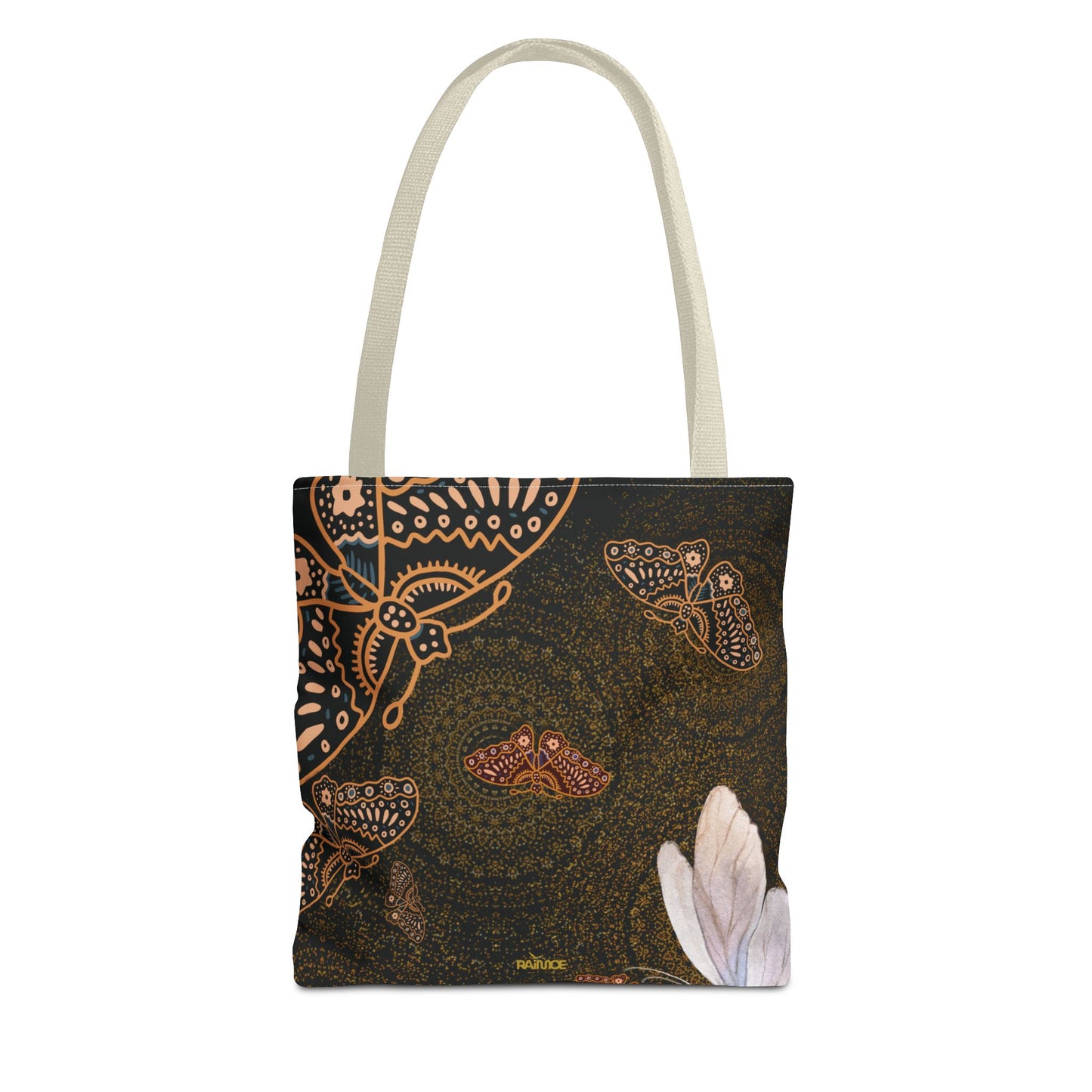 Bolsa de mano con mariposas en espiral