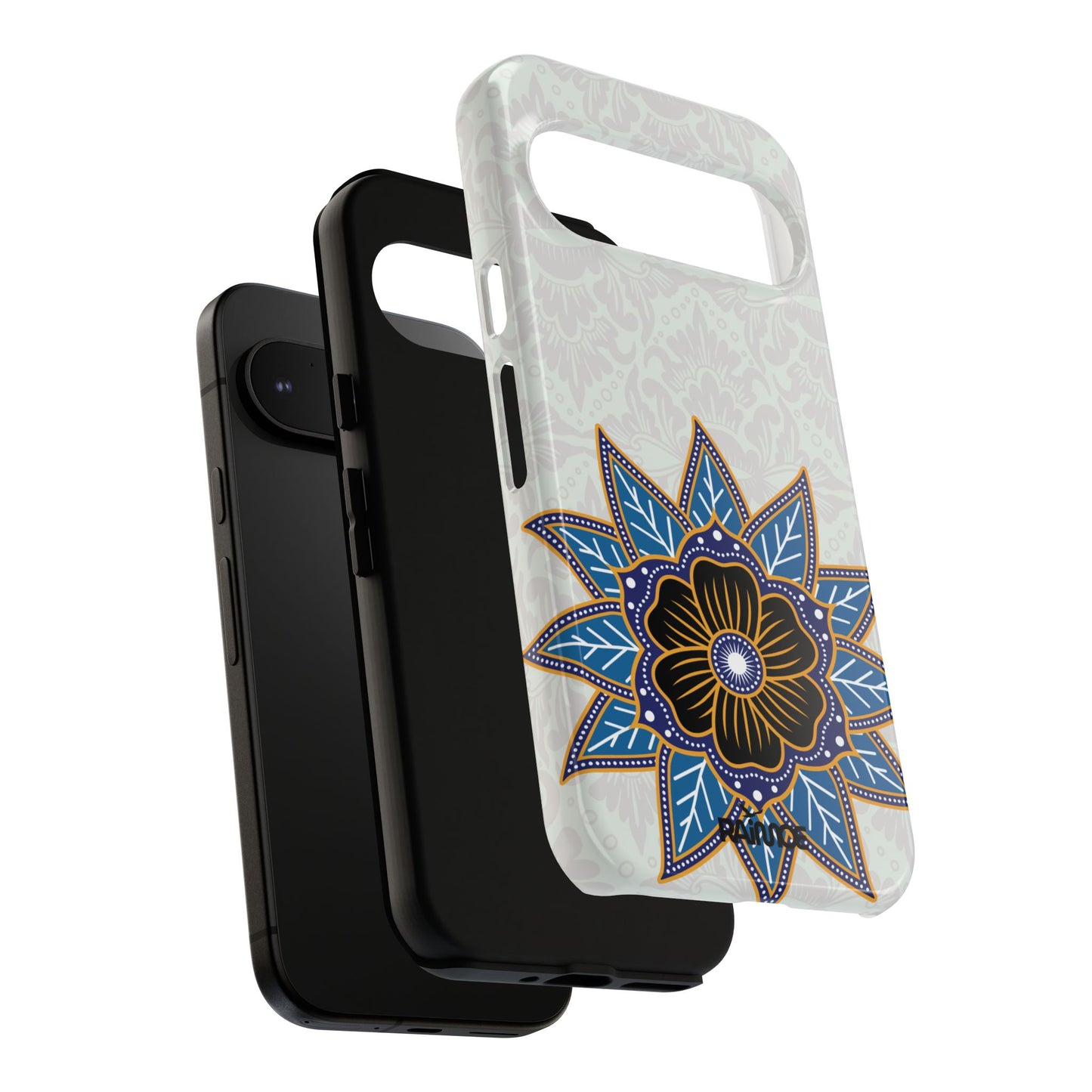 Blue Bloom - Funda resistente para Google Pixel (brillante)