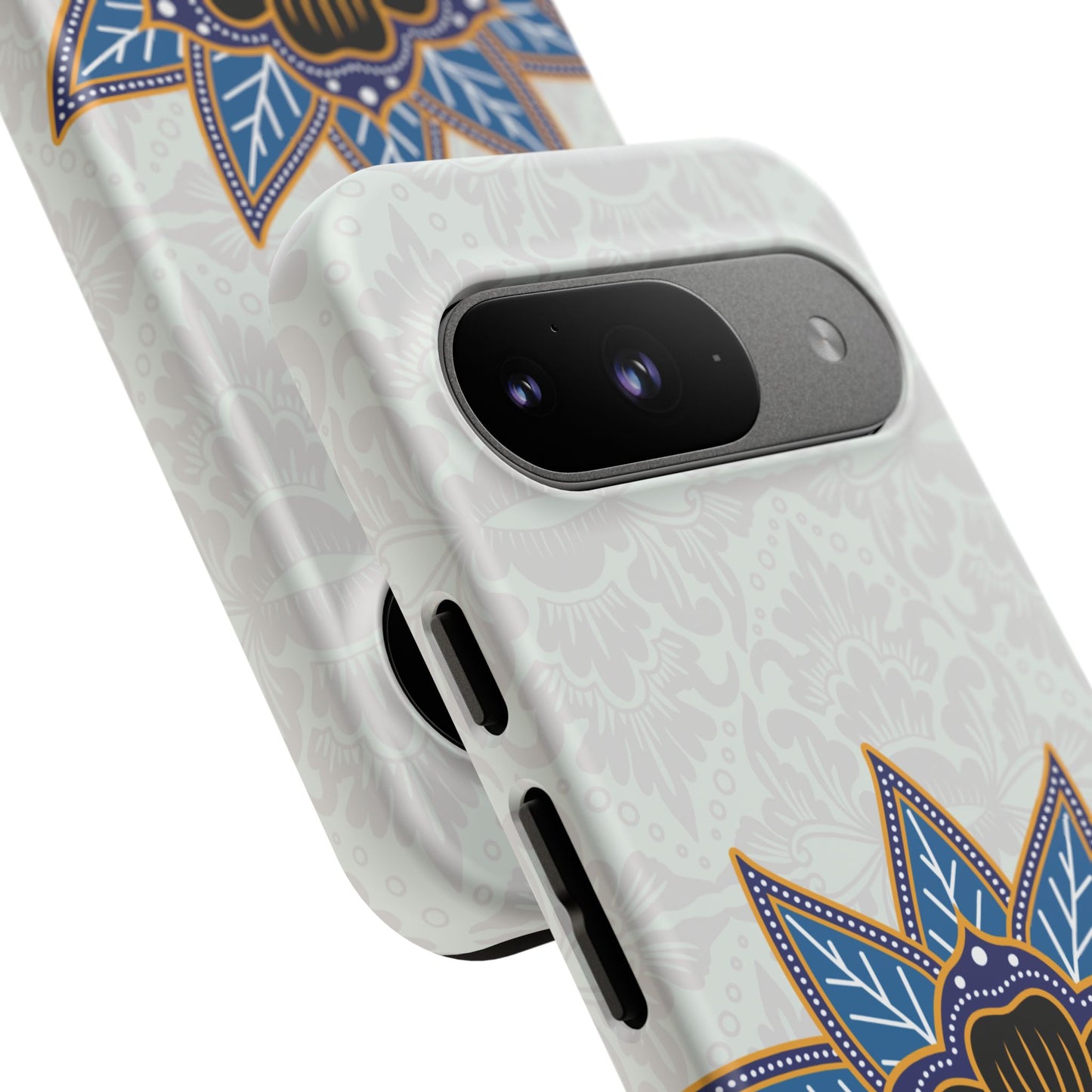 Blue Bloom - Funda resistente mate para Google Pixel