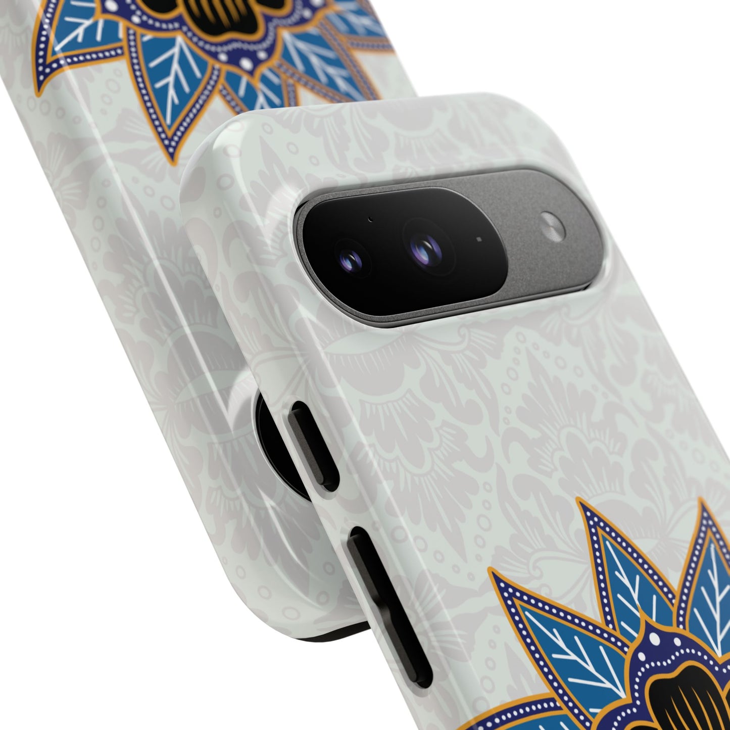 Blue Bloom - Funda resistente para Google Pixel (brillante)