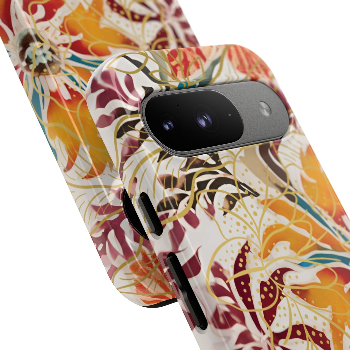 Auburn Floral - Funda resistente para Google Pixel (brillante)