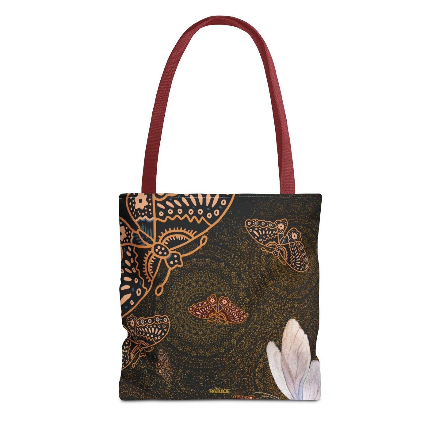 Bolsa de mano con mariposas en espiral