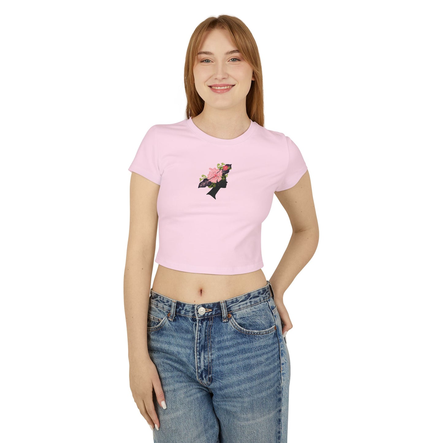 Batik Floral Woman Silhouette T-Shirt