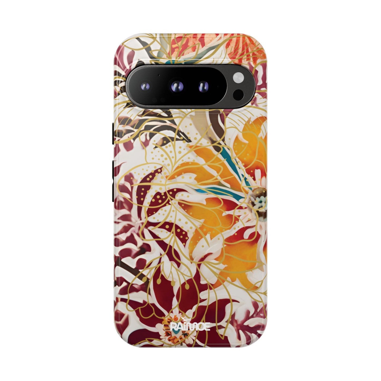 Auburn Floral - Funda resistente para Google Pixel (brillante)