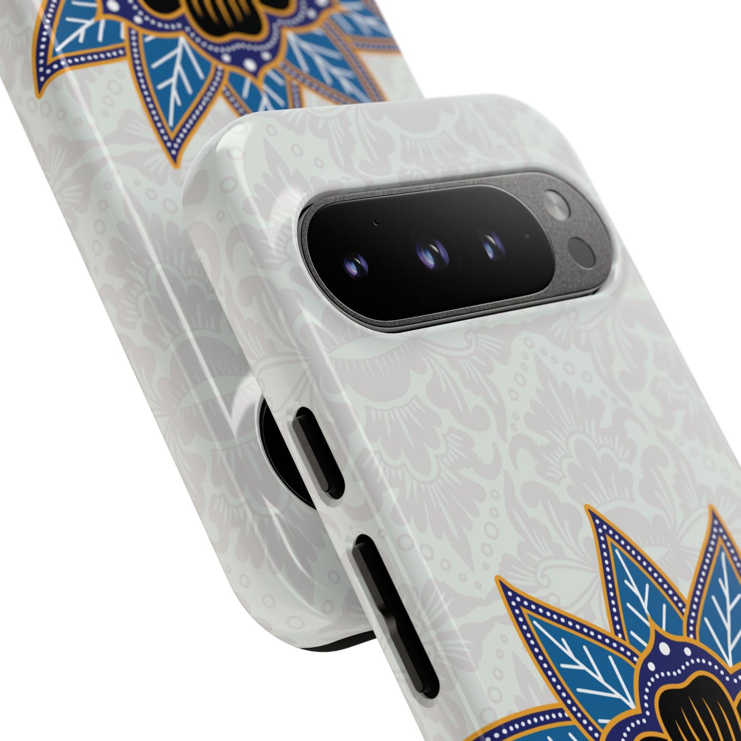 Blue Bloom - Funda resistente para Google Pixel (brillante)