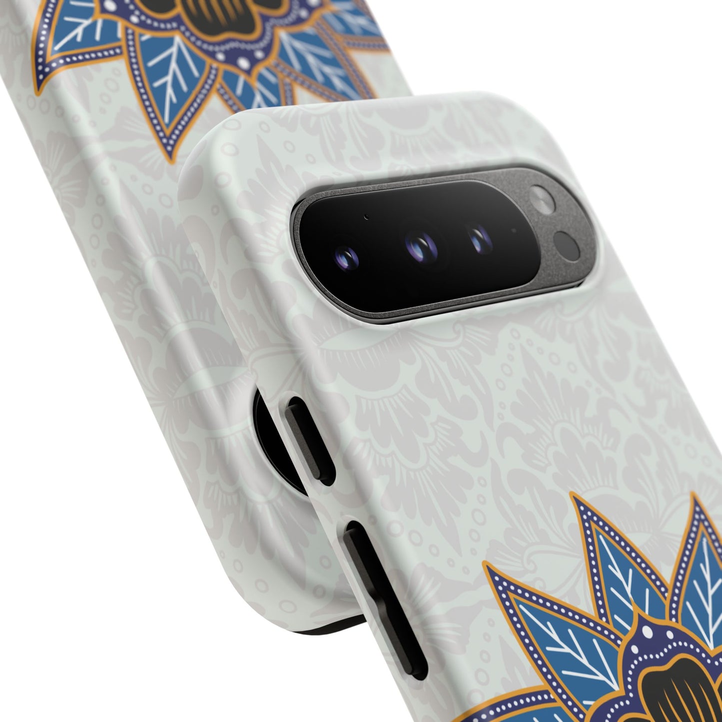 Blue Bloom - Funda resistente mate para Google Pixel