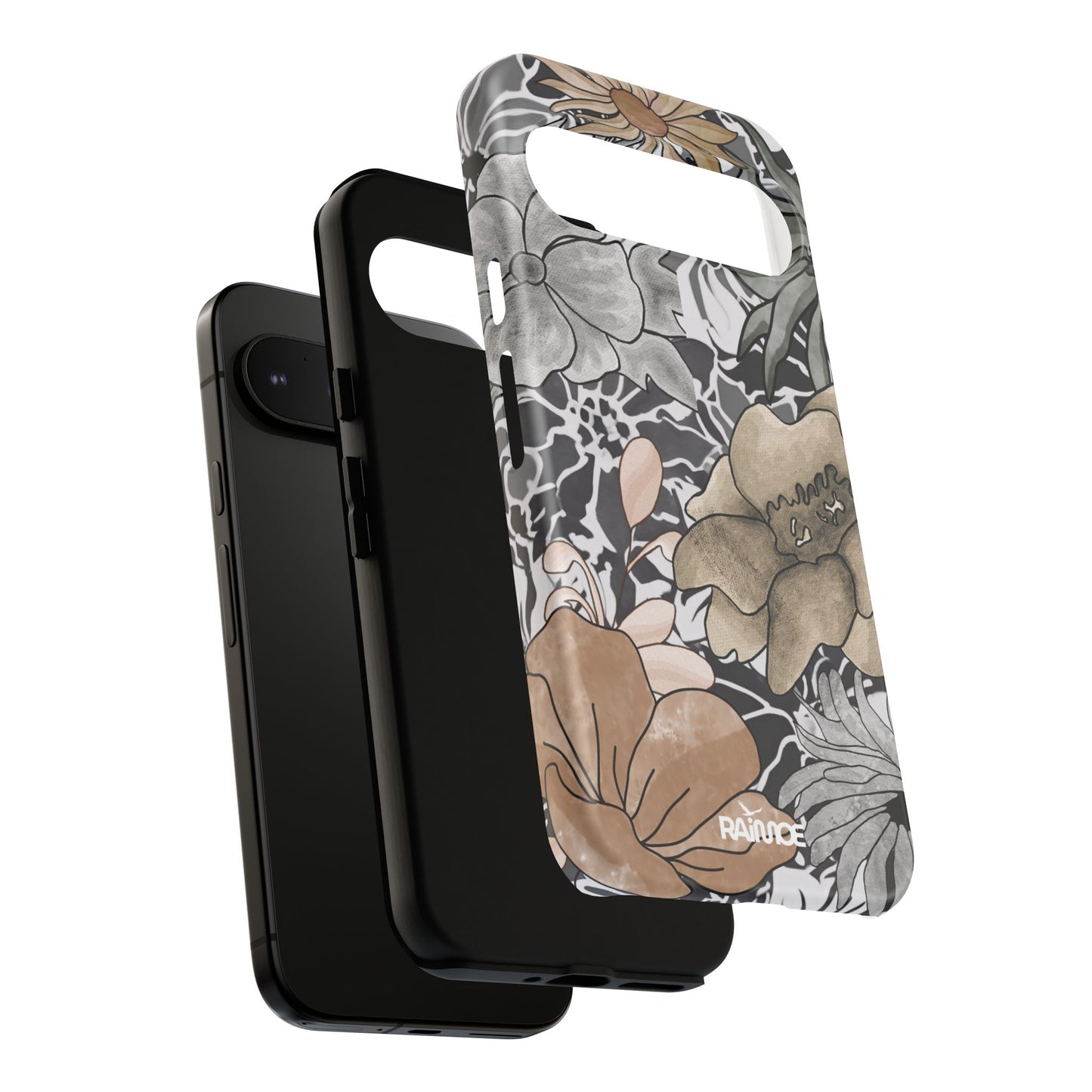 Funda resistente con diseño floral rústico para Google Pixel (mate)