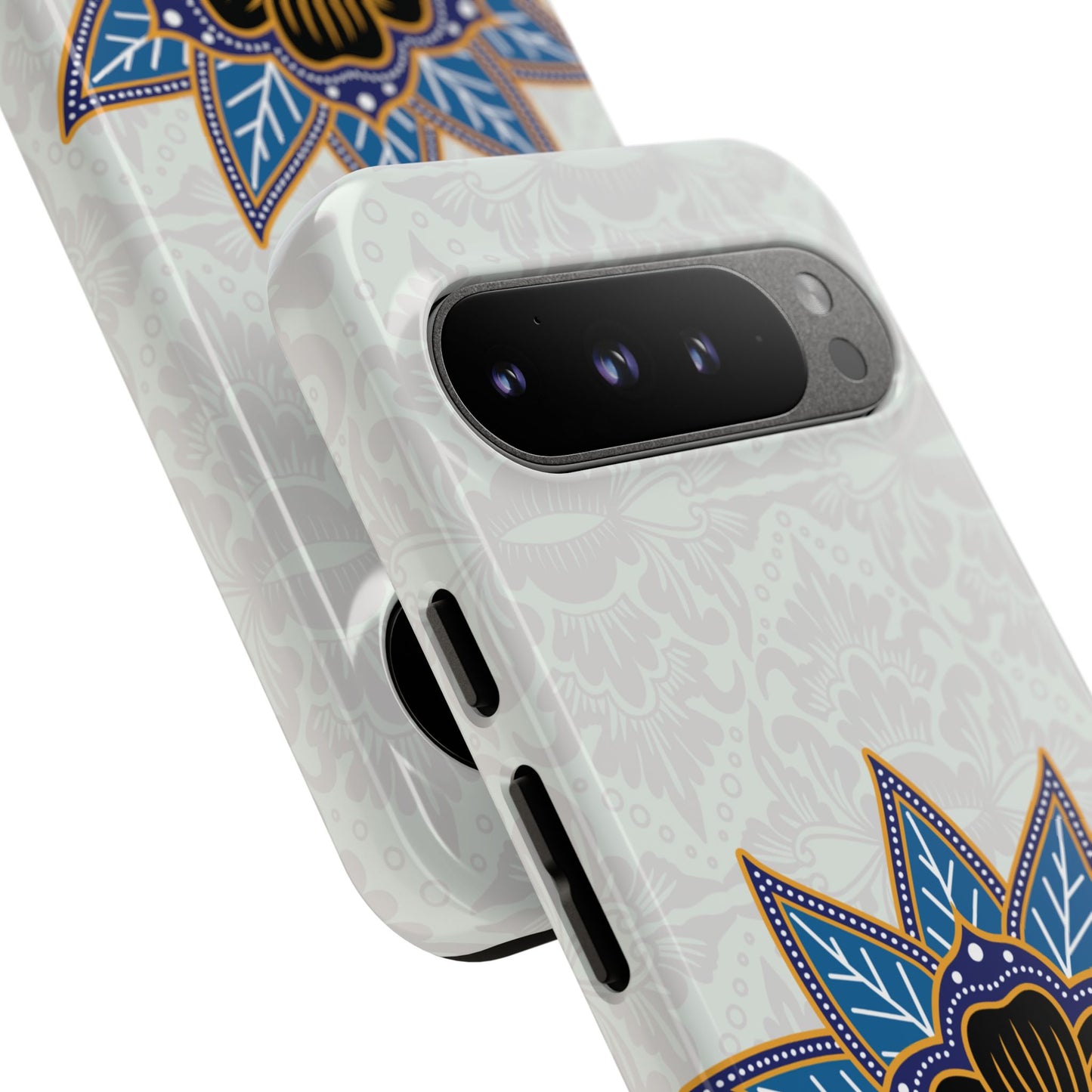 Blue Bloom - Funda resistente para Google Pixel (brillante)