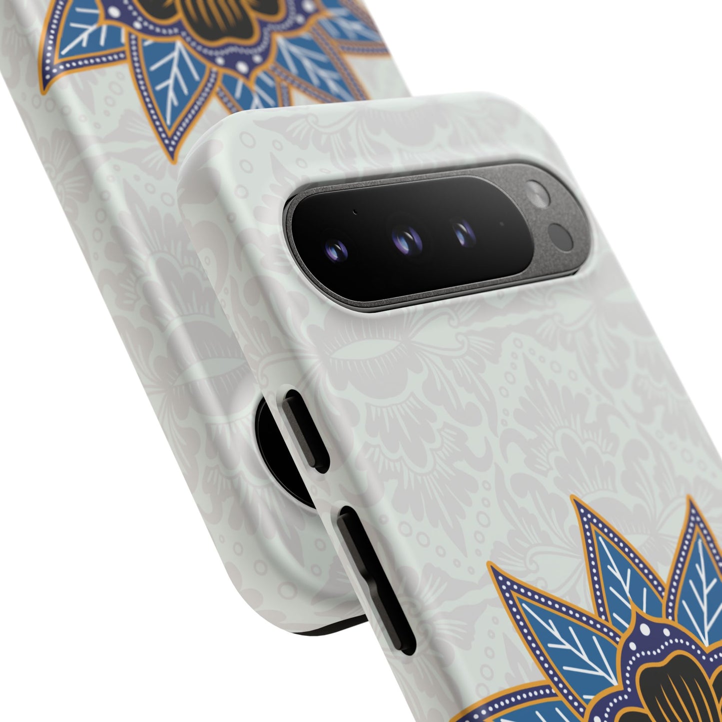 Blue Bloom - Funda resistente mate para Google Pixel