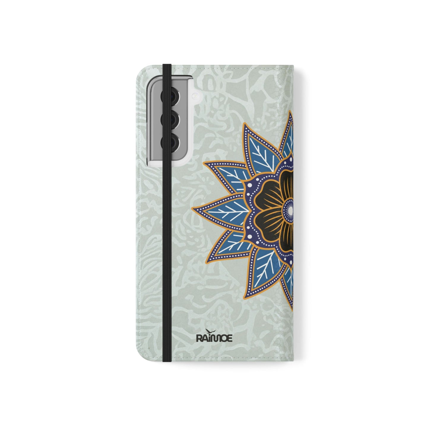 Blue Bloom - Funda con tapa para Samsung Galaxy