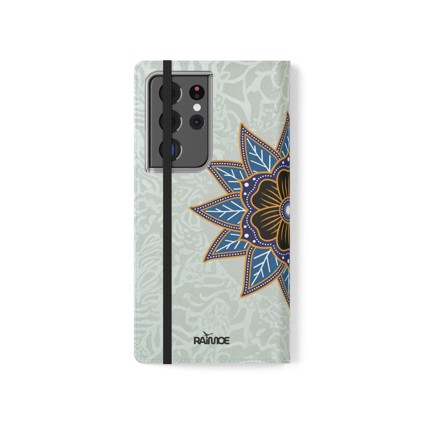 Blue Bloom - Funda con tapa para Samsung Galaxy