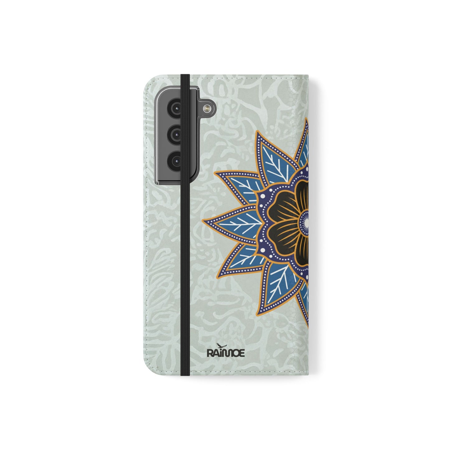 Blue Bloom - Funda con tapa para Samsung Galaxy