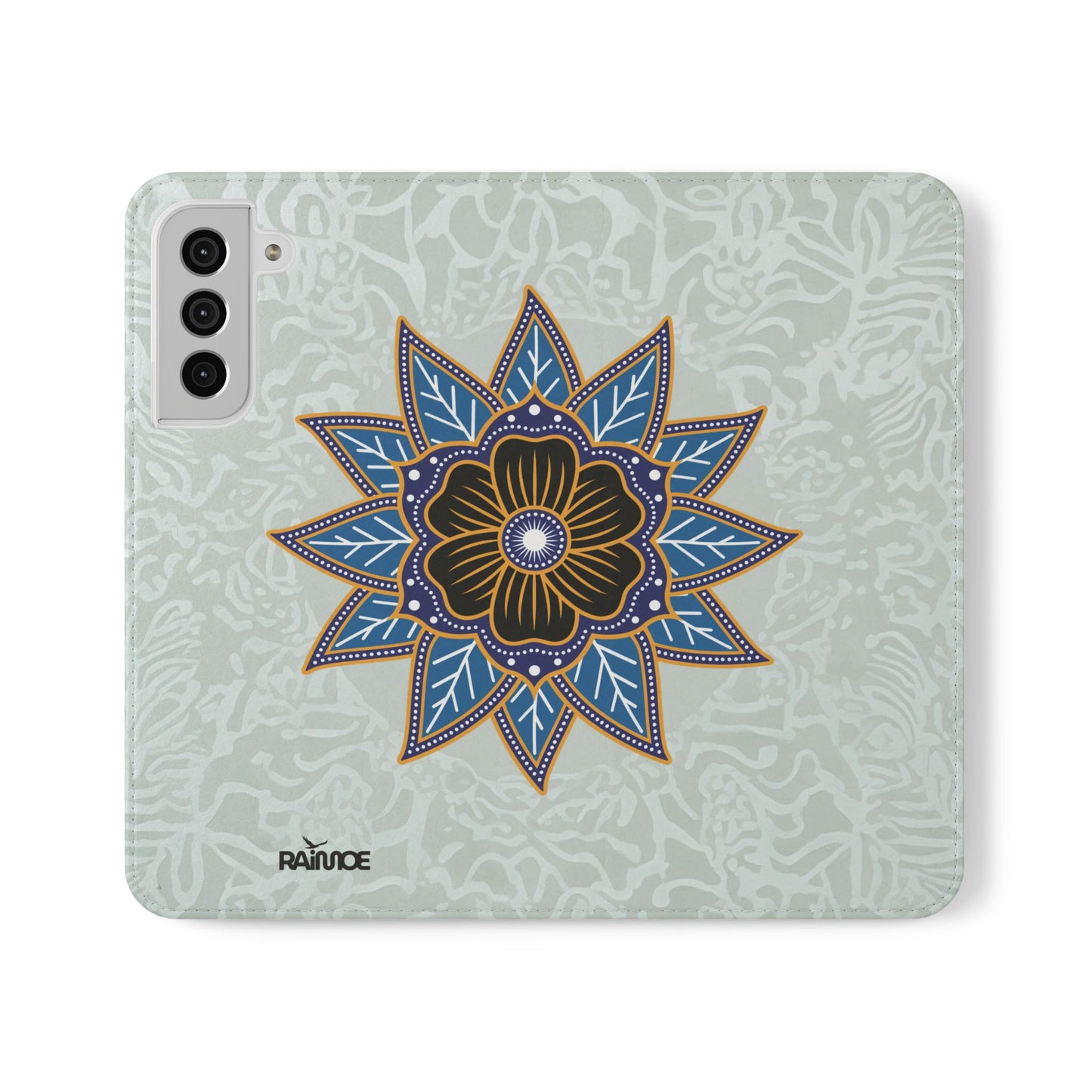 Blue Bloom - Funda con tapa para Samsung Galaxy