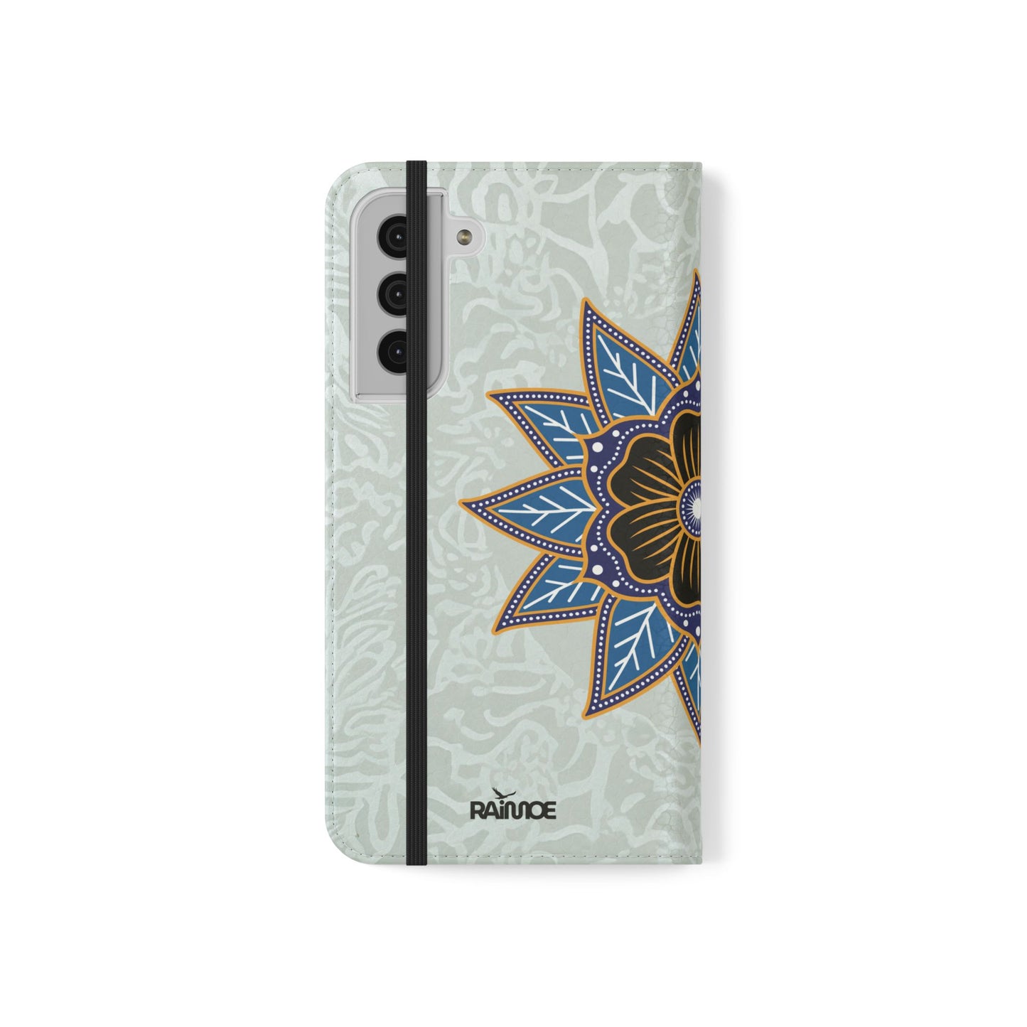 Blue Bloom - Funda con tapa para Samsung Galaxy