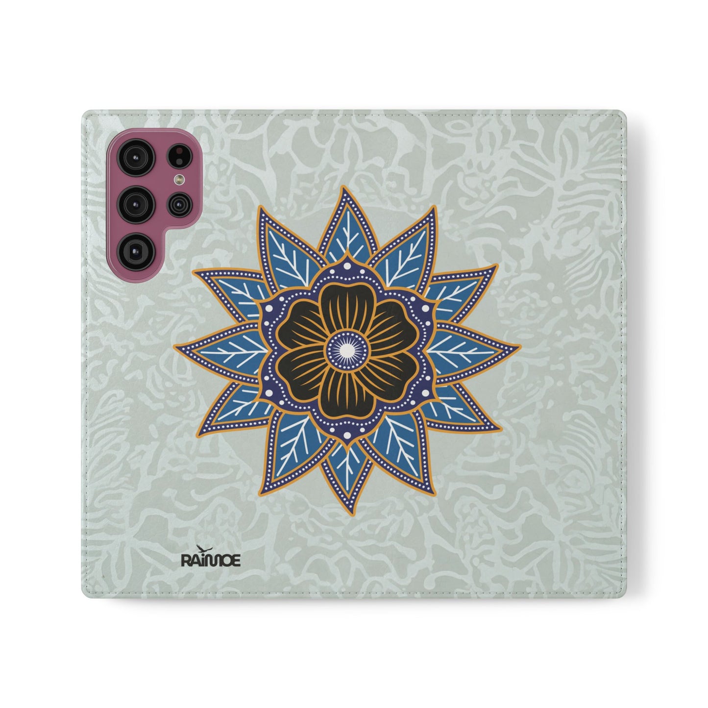 Blue Bloom - Funda con tapa para Samsung Galaxy