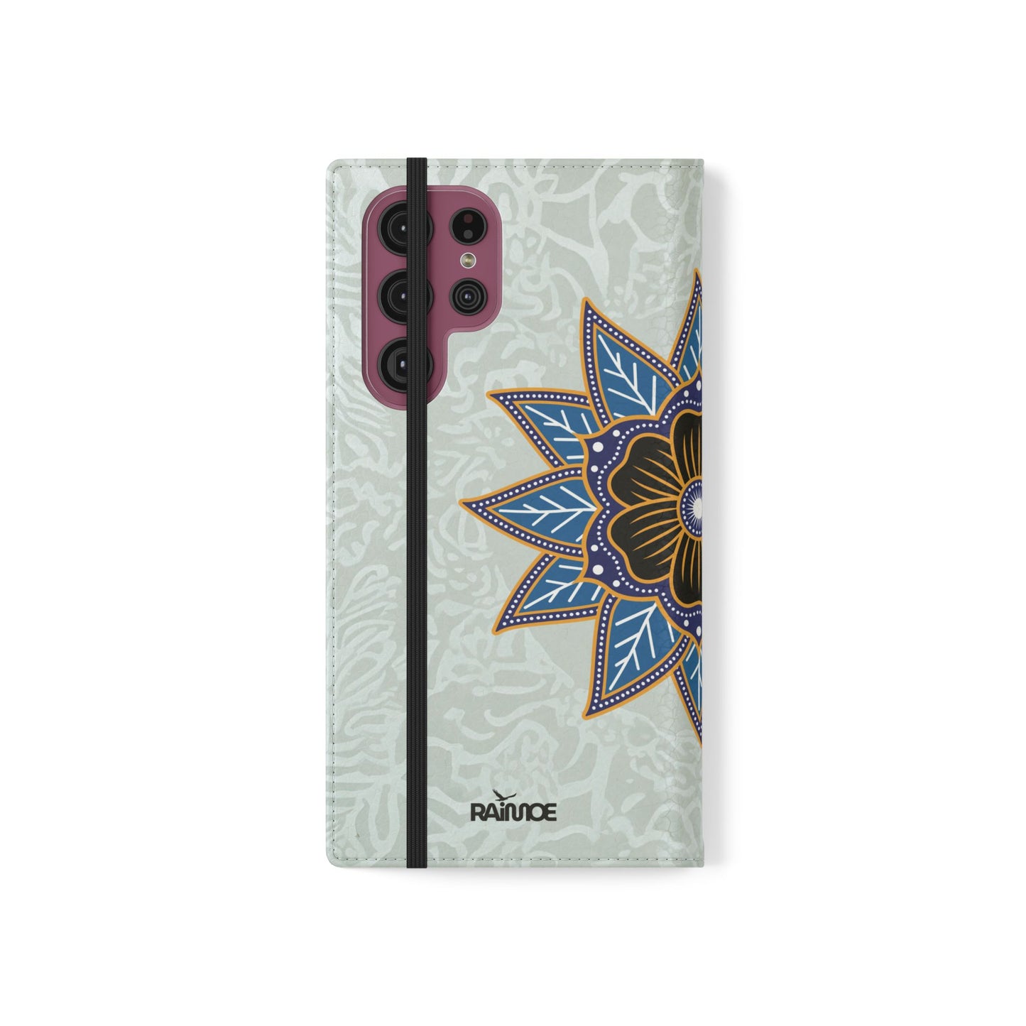 Blue Bloom - Funda con tapa para Samsung Galaxy