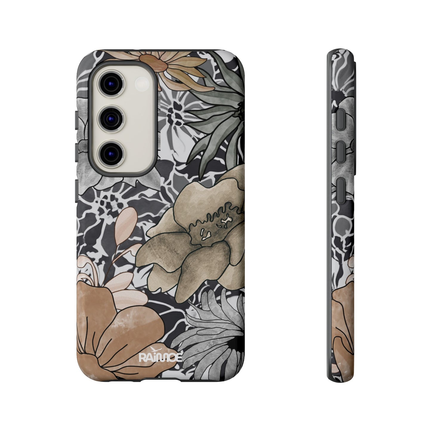 Funda rígida para Samsung Galaxy (brillante) con diseño floral rústico