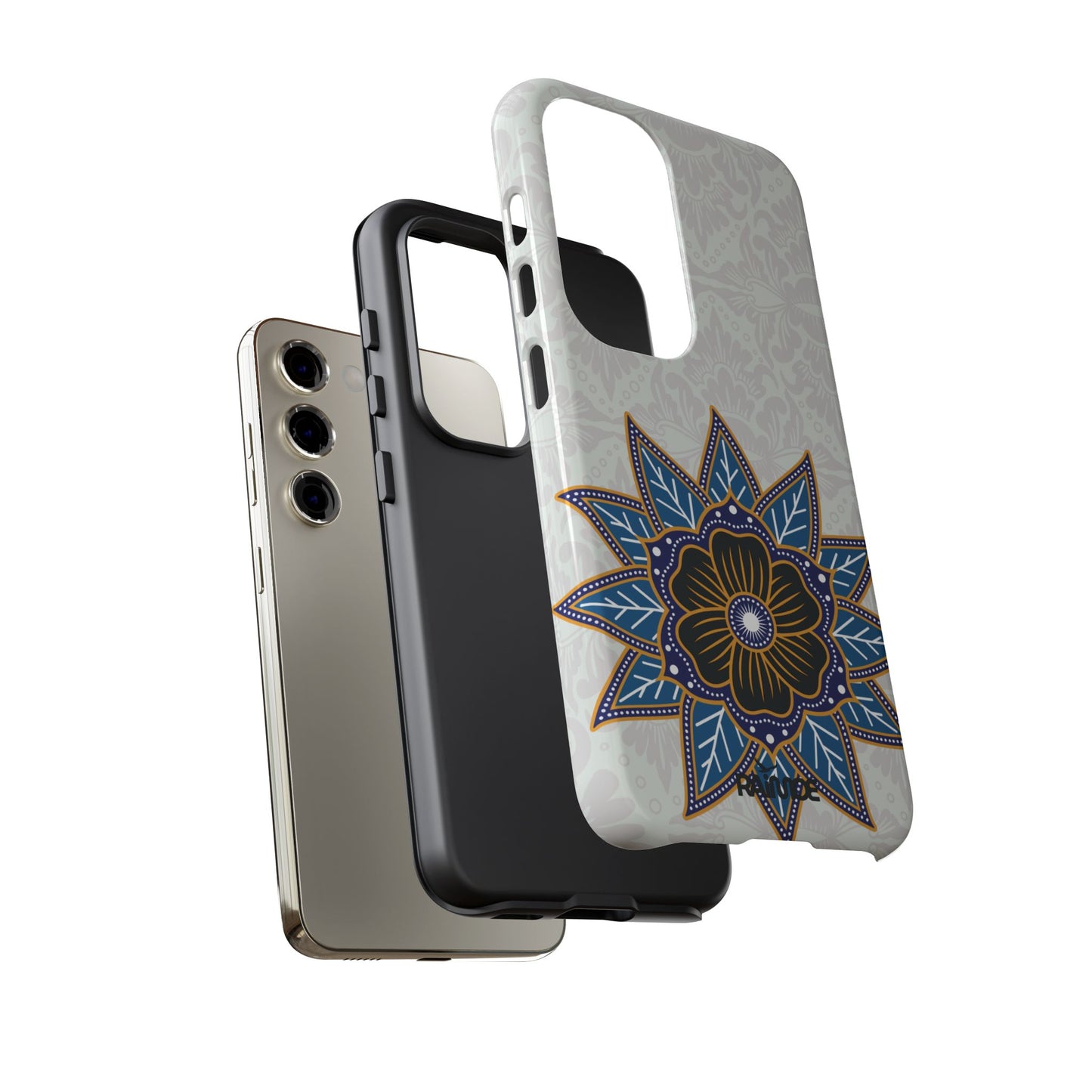 Blue Bloom - Funda resistente para Samsung Galaxy (brillante)