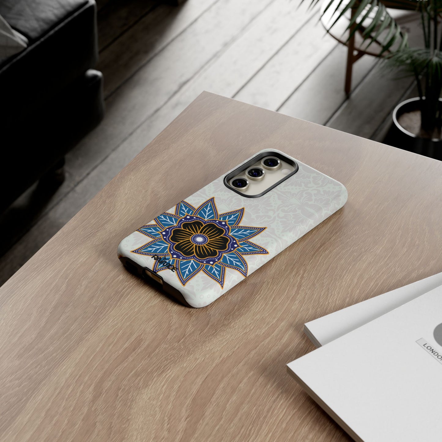 Funda resistente Blue Bloom para Samsung Galaxy (mate)