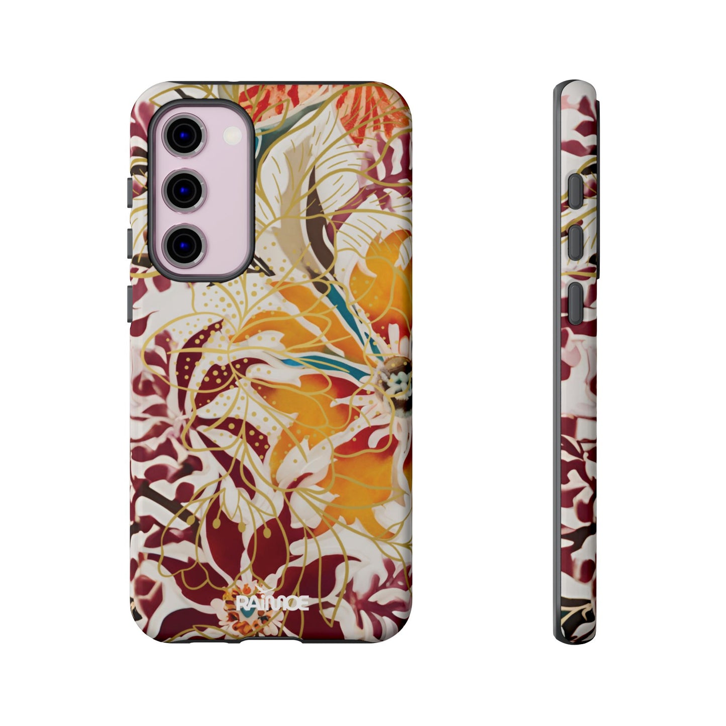 オーバーン フローラル - Samsung Galaxy タフケース (光沢)