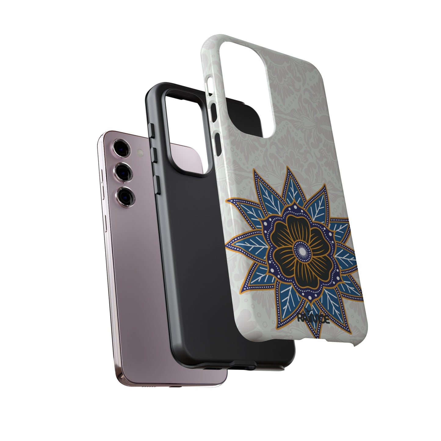 Blue Bloom - Funda resistente para Samsung Galaxy (brillante)