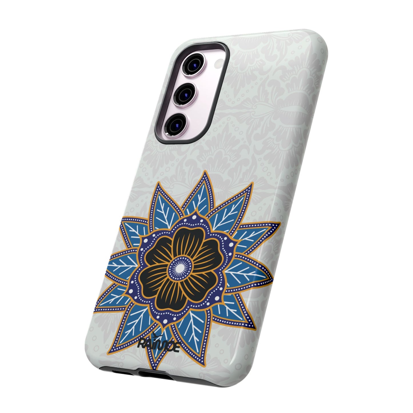 Blue Bloom - Funda resistente para Samsung Galaxy (brillante)