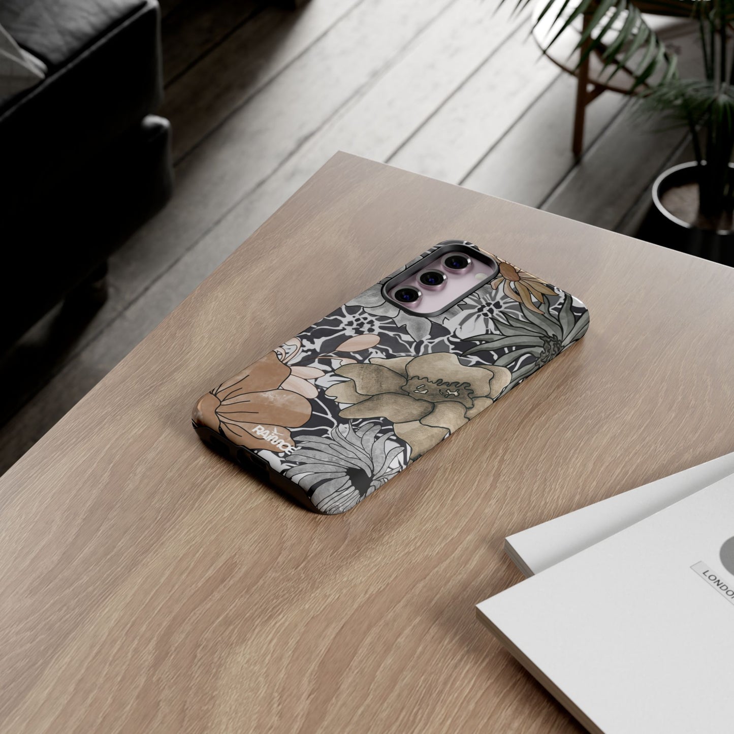 Funda rígida para Samsung Galaxy (brillante) con diseño floral rústico
