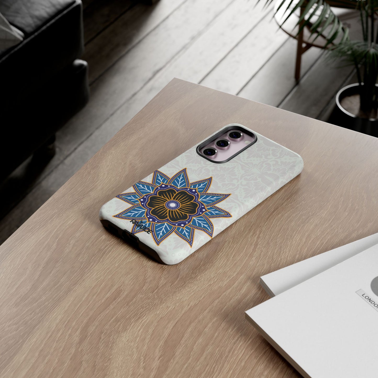 Funda resistente Blue Bloom para Samsung Galaxy (mate)