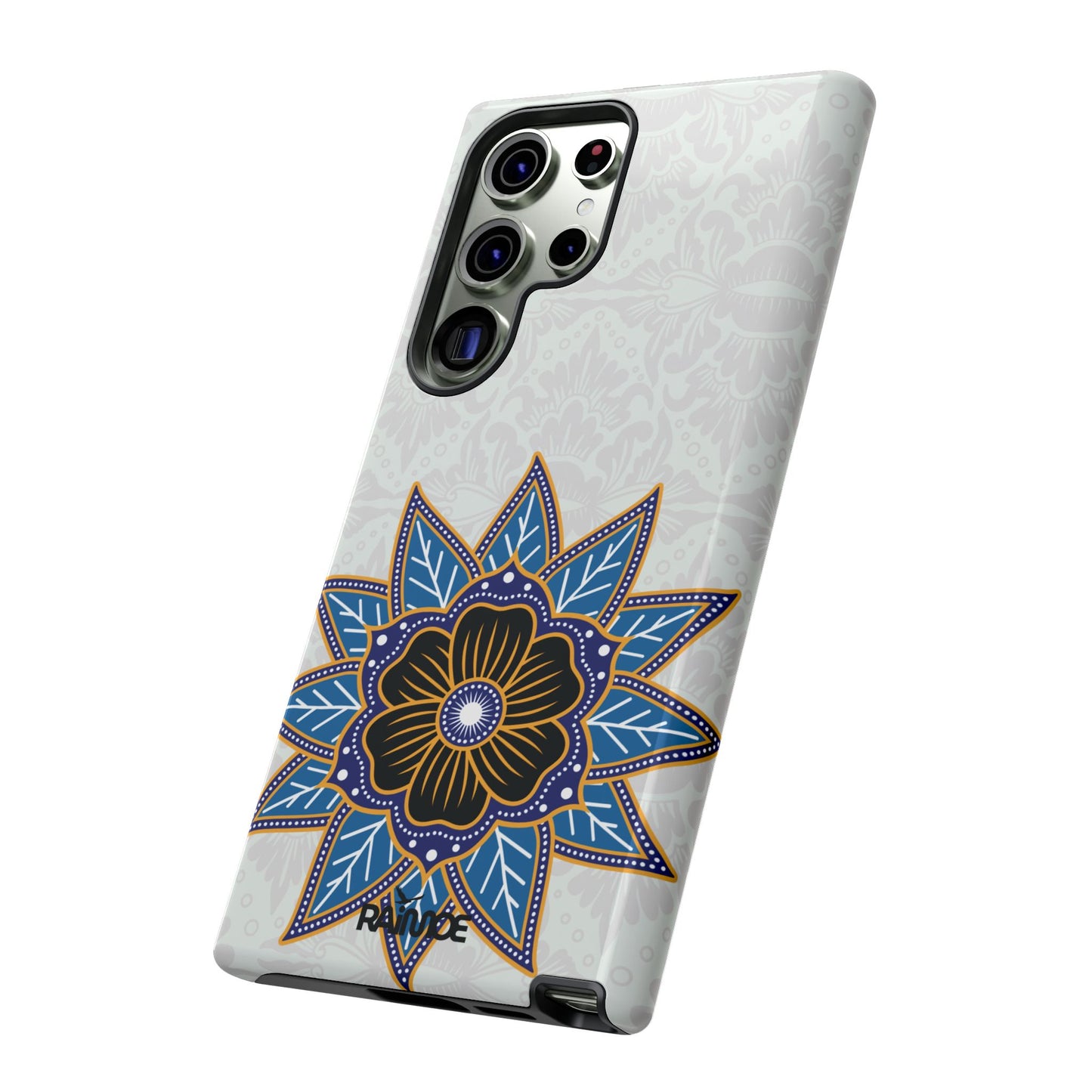 Blue Bloom - Funda resistente para Samsung Galaxy (brillante)