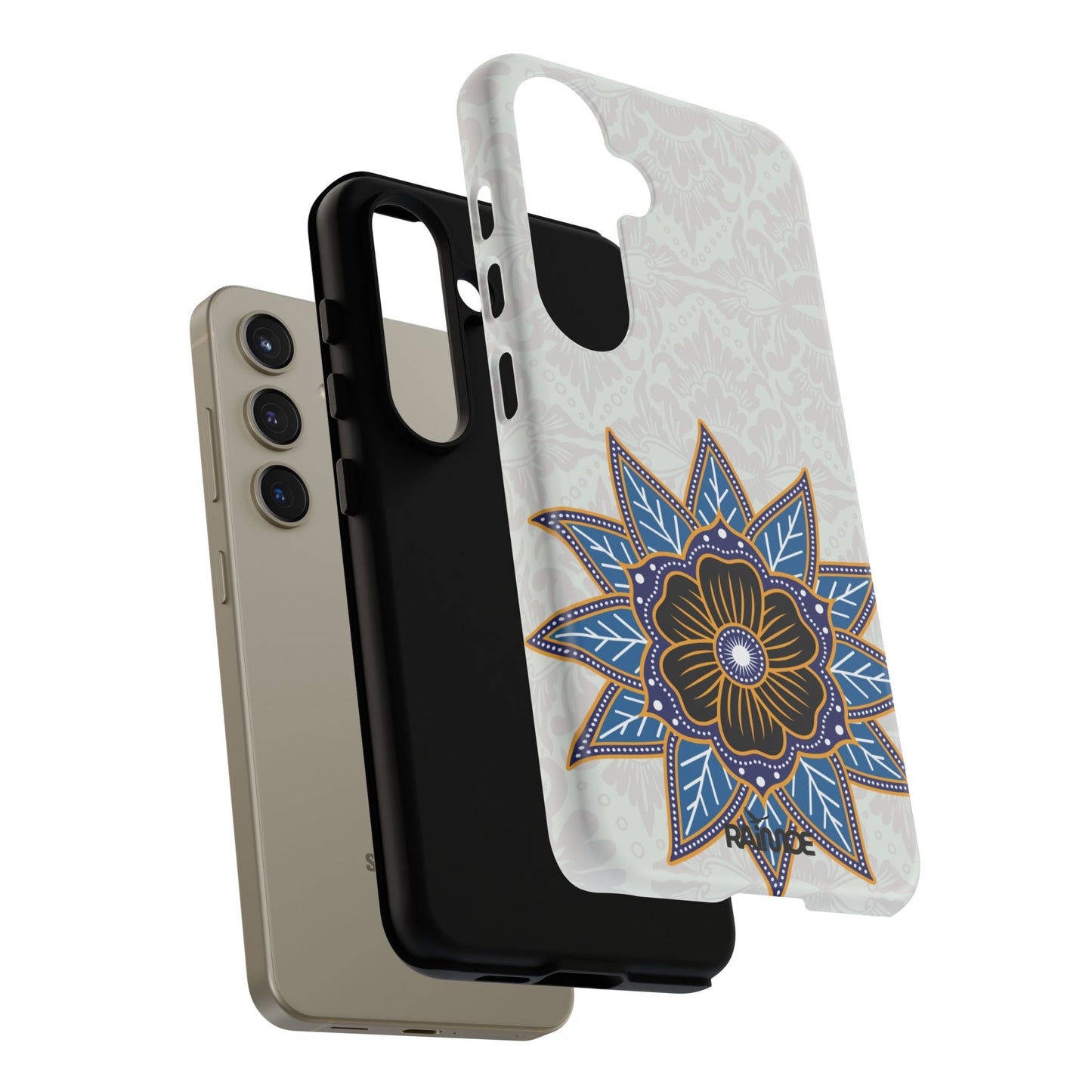 Funda resistente Blue Bloom para Samsung Galaxy (mate)