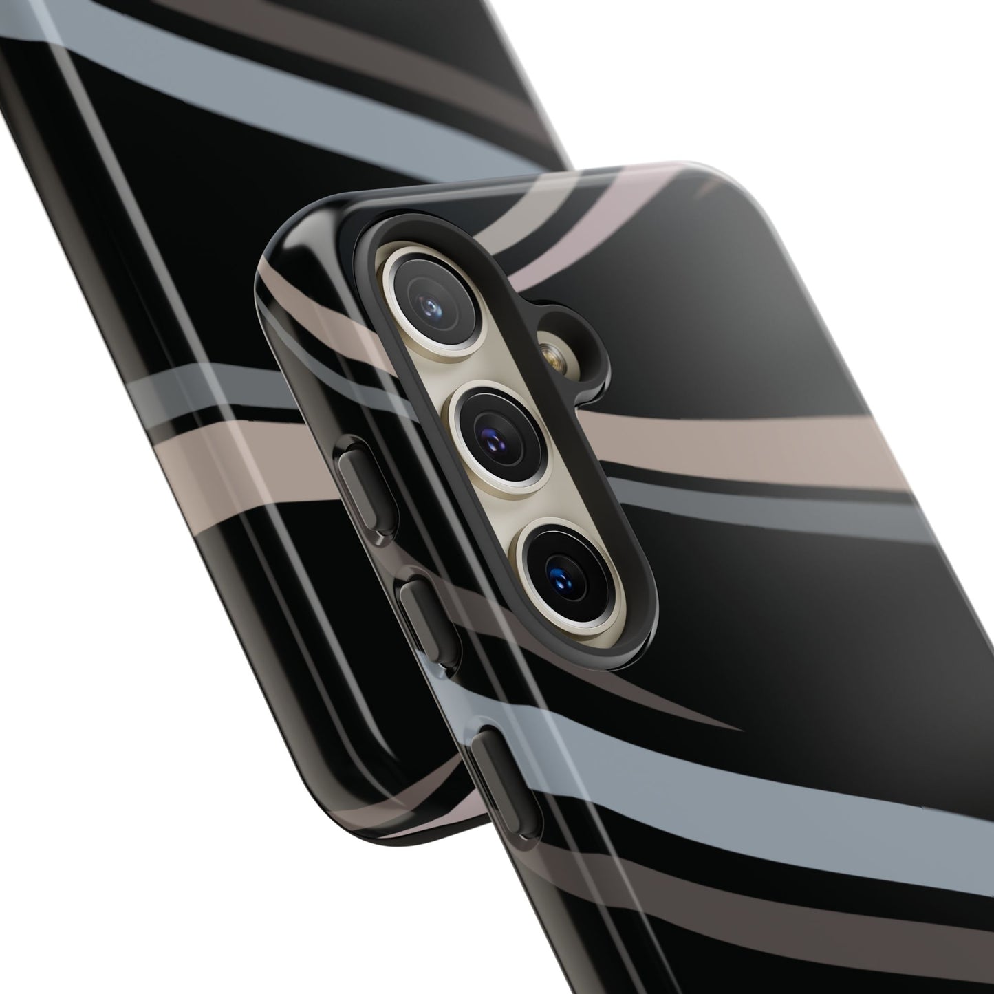Funda rígida brillante para Samsung Galaxy con líneas onduladas