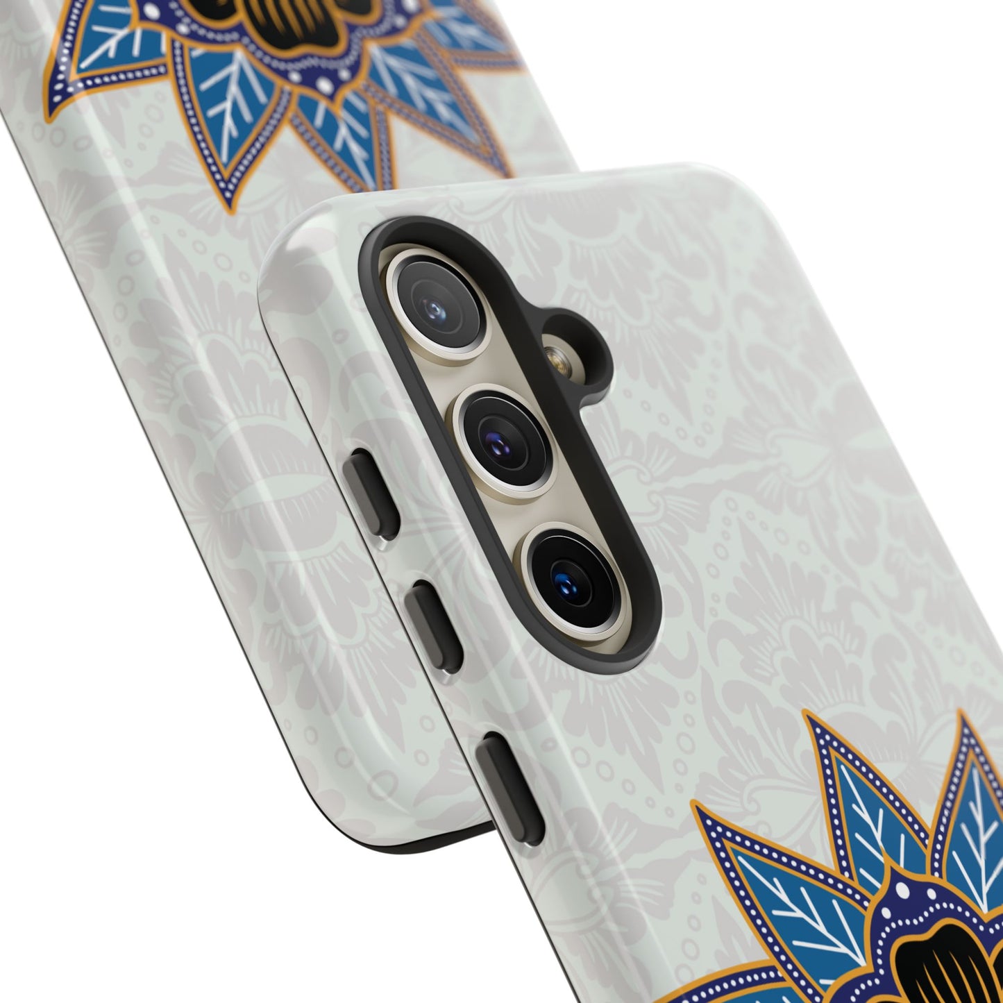 Blue Bloom - Funda resistente para Samsung Galaxy (brillante)