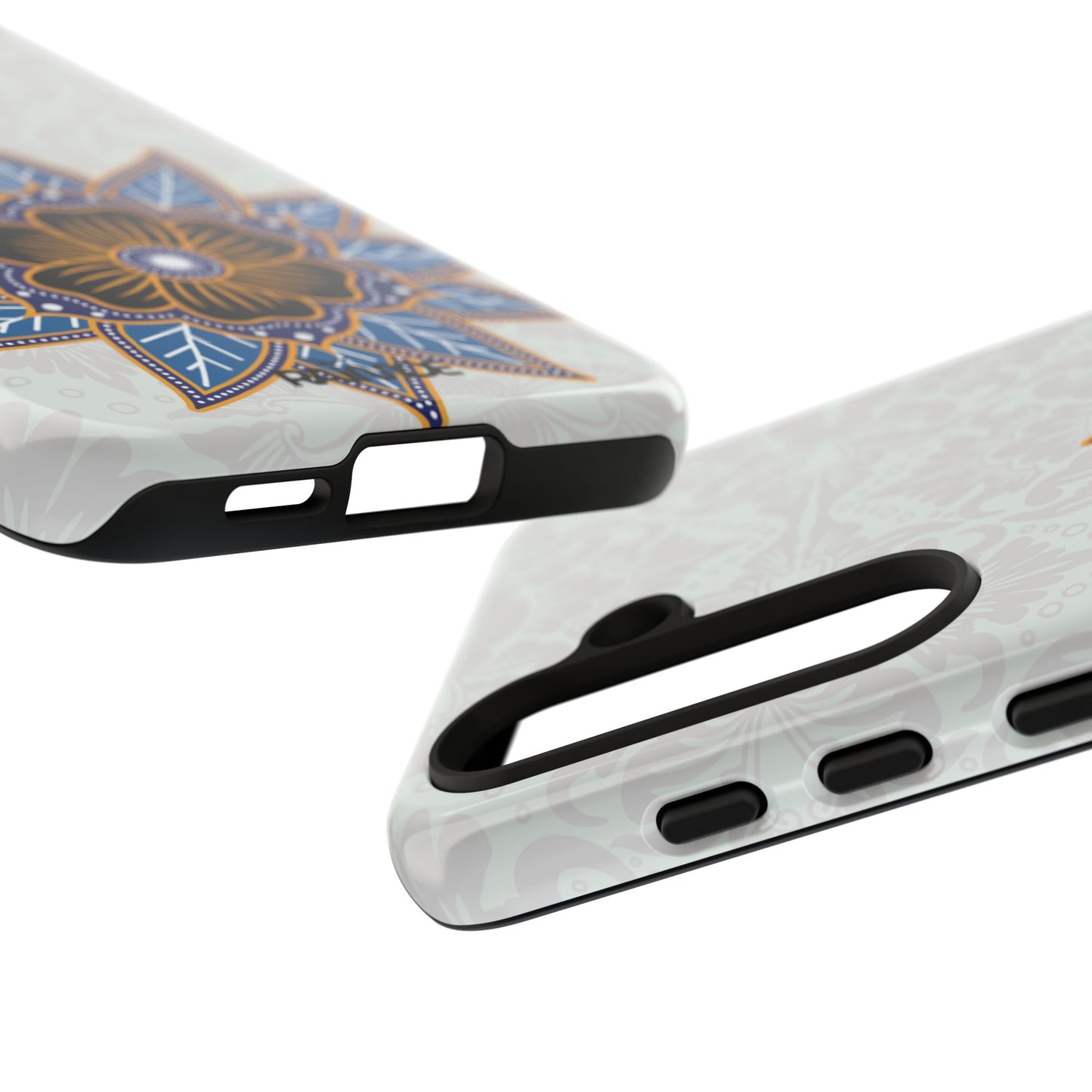 Blue Bloom - Funda resistente para Samsung Galaxy (brillante)