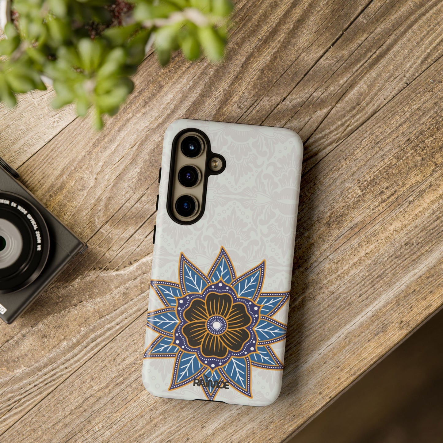 Funda resistente Blue Bloom para Samsung Galaxy (mate)