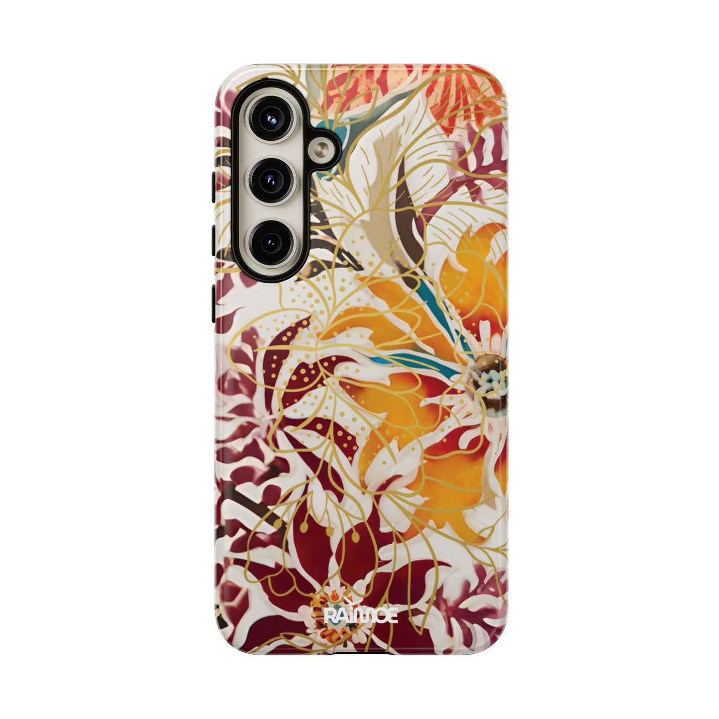 オーバーン フローラル - Samsung Galaxy タフケース (光沢)