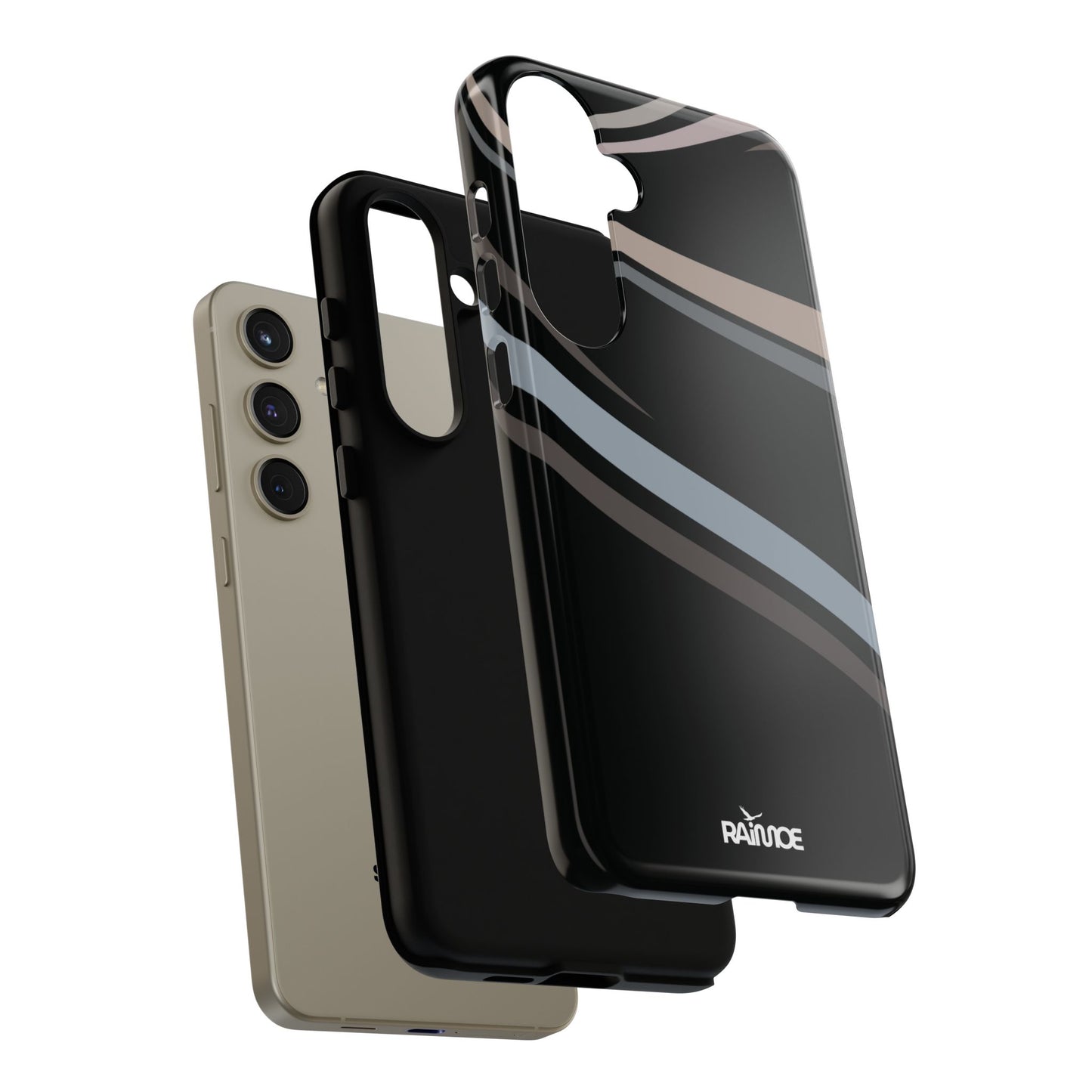 Funda rígida brillante para Samsung Galaxy con líneas onduladas
