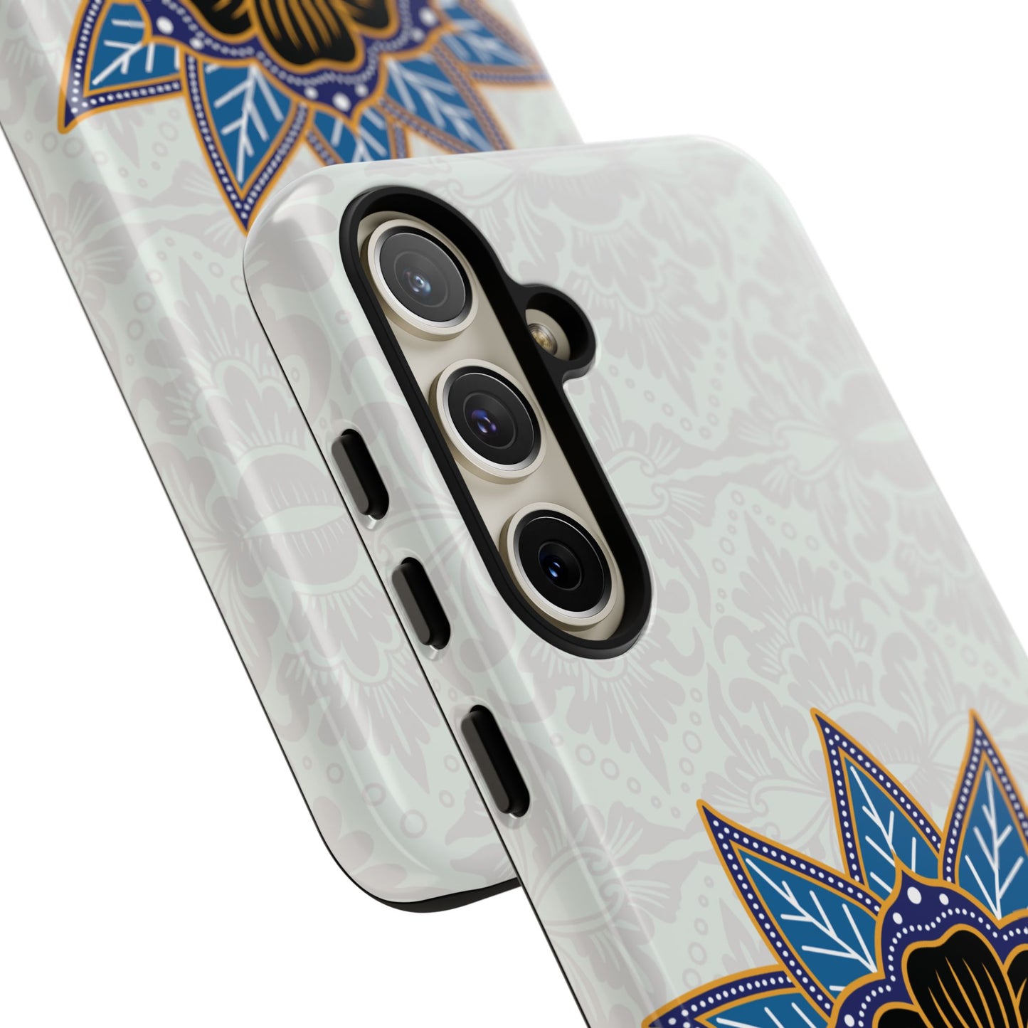 Blue Bloom - Funda resistente para Samsung Galaxy (brillante)