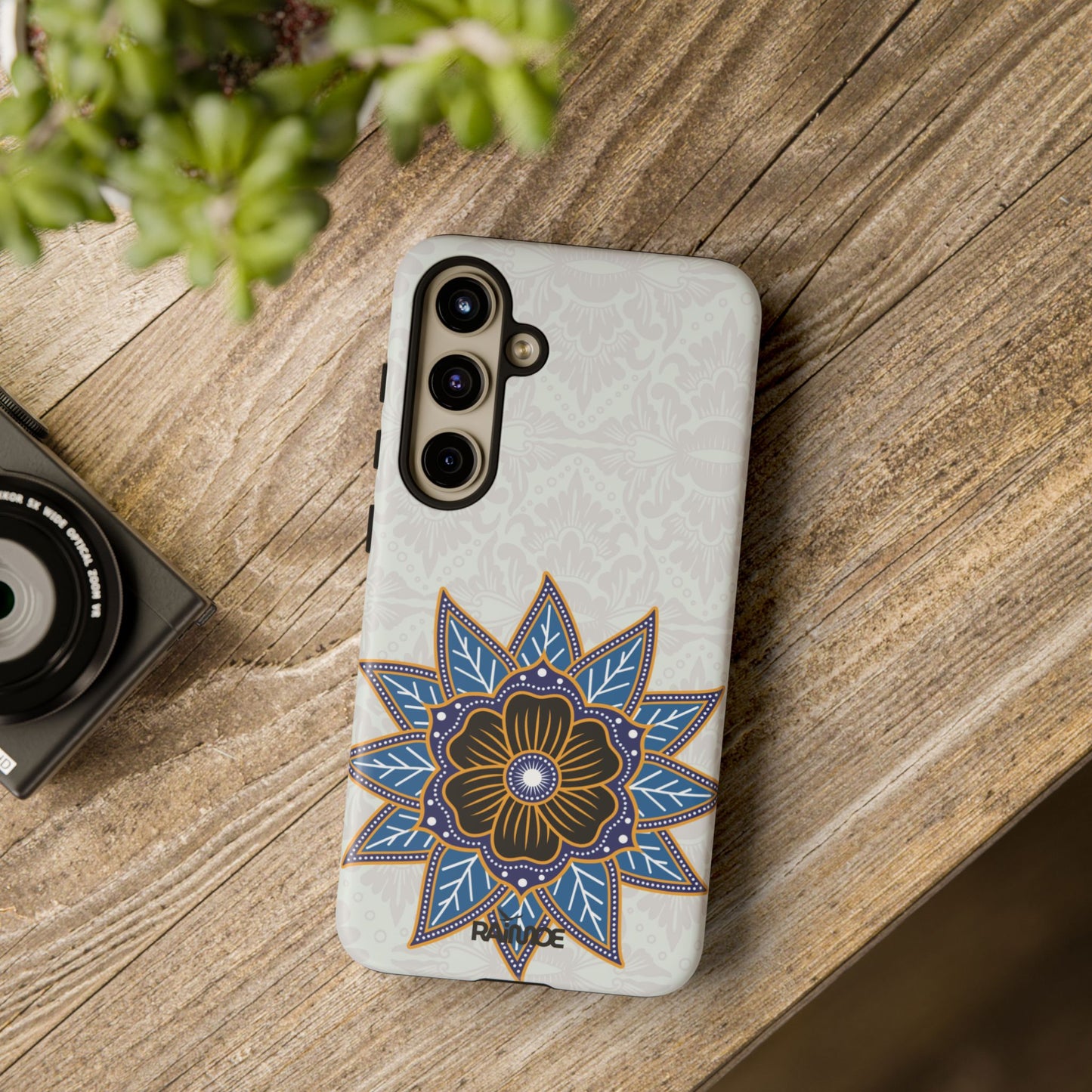 Funda resistente Blue Bloom para Samsung Galaxy (mate)