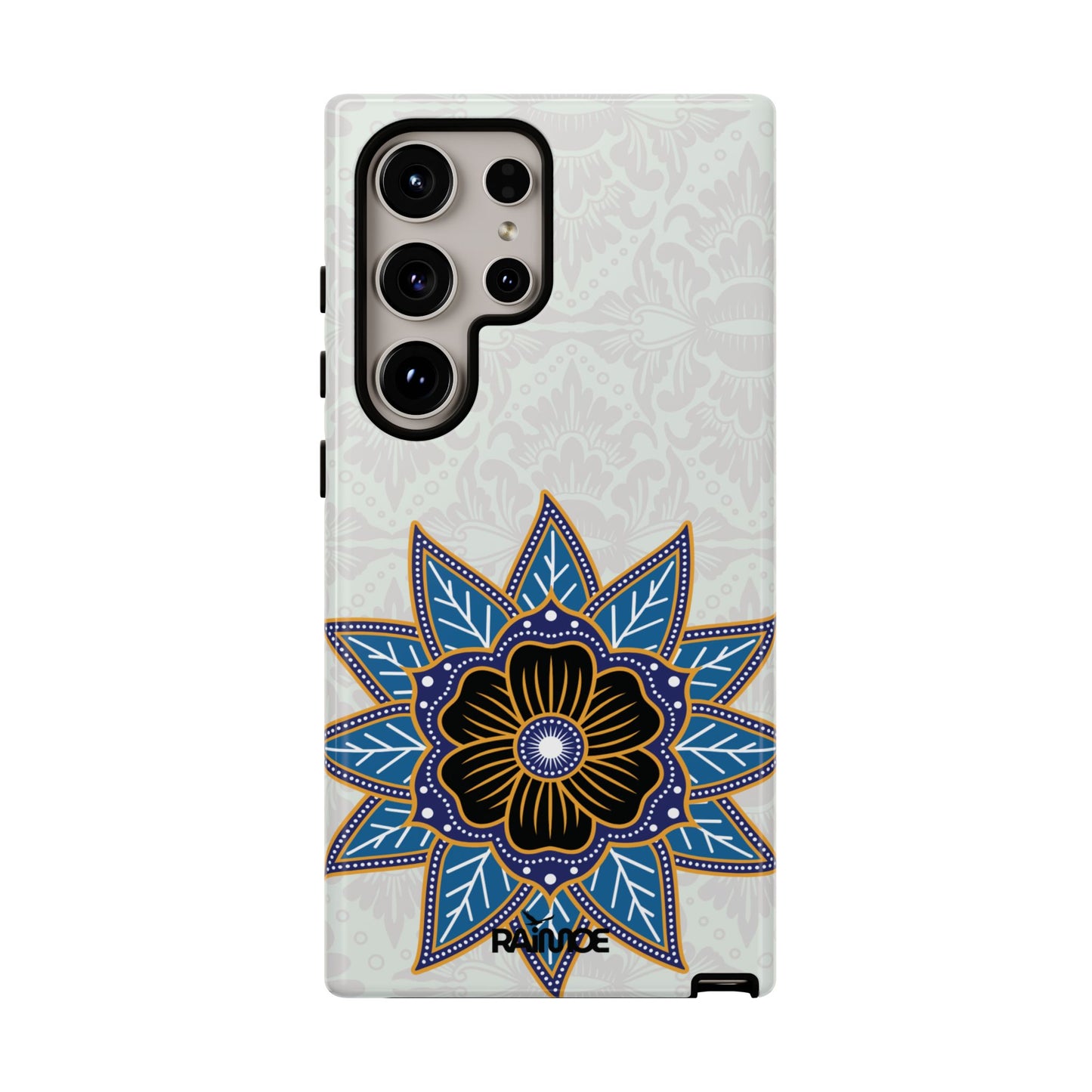 Blue Bloom - Funda resistente para Samsung Galaxy (brillante)