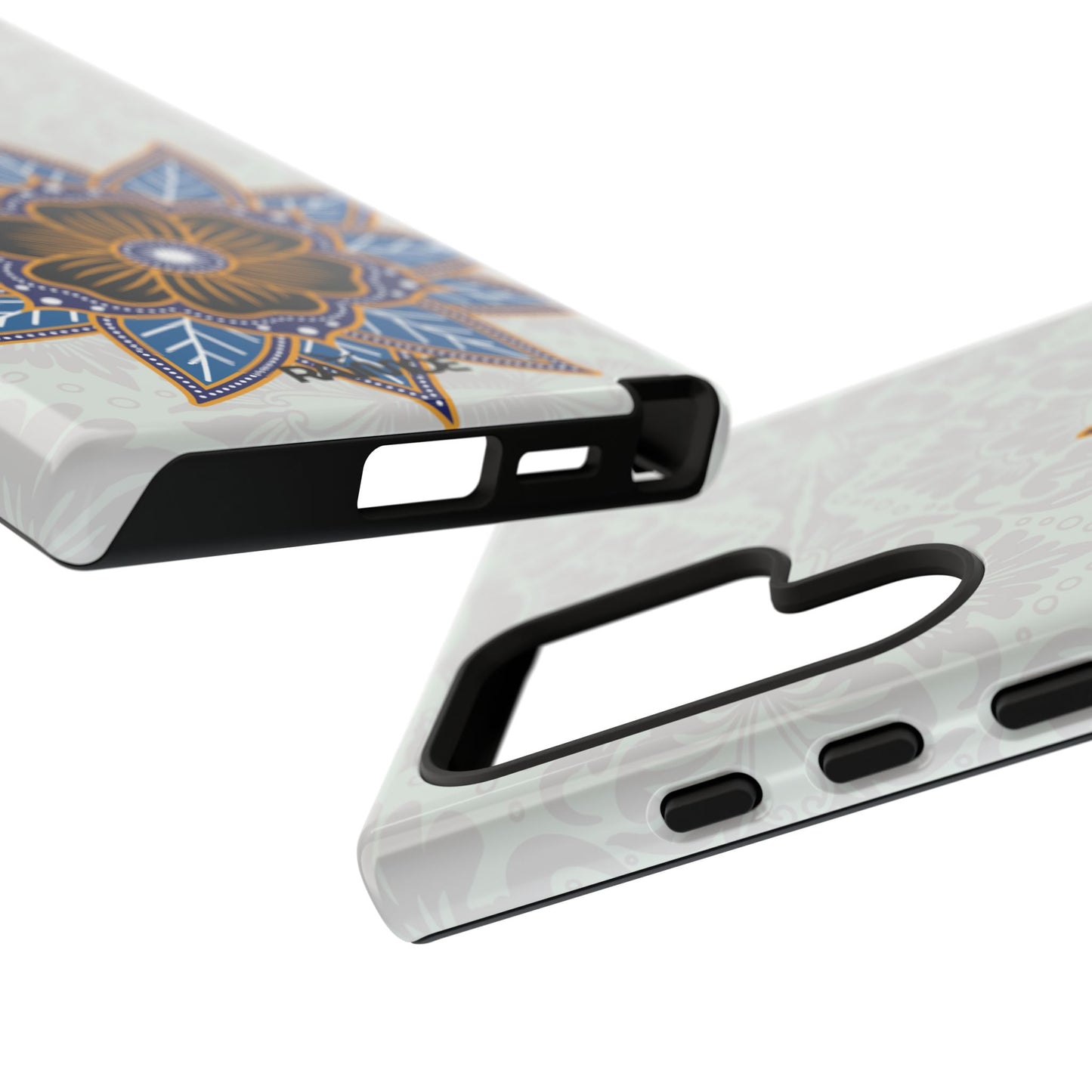 Blue Bloom - Funda resistente para Samsung Galaxy (brillante)