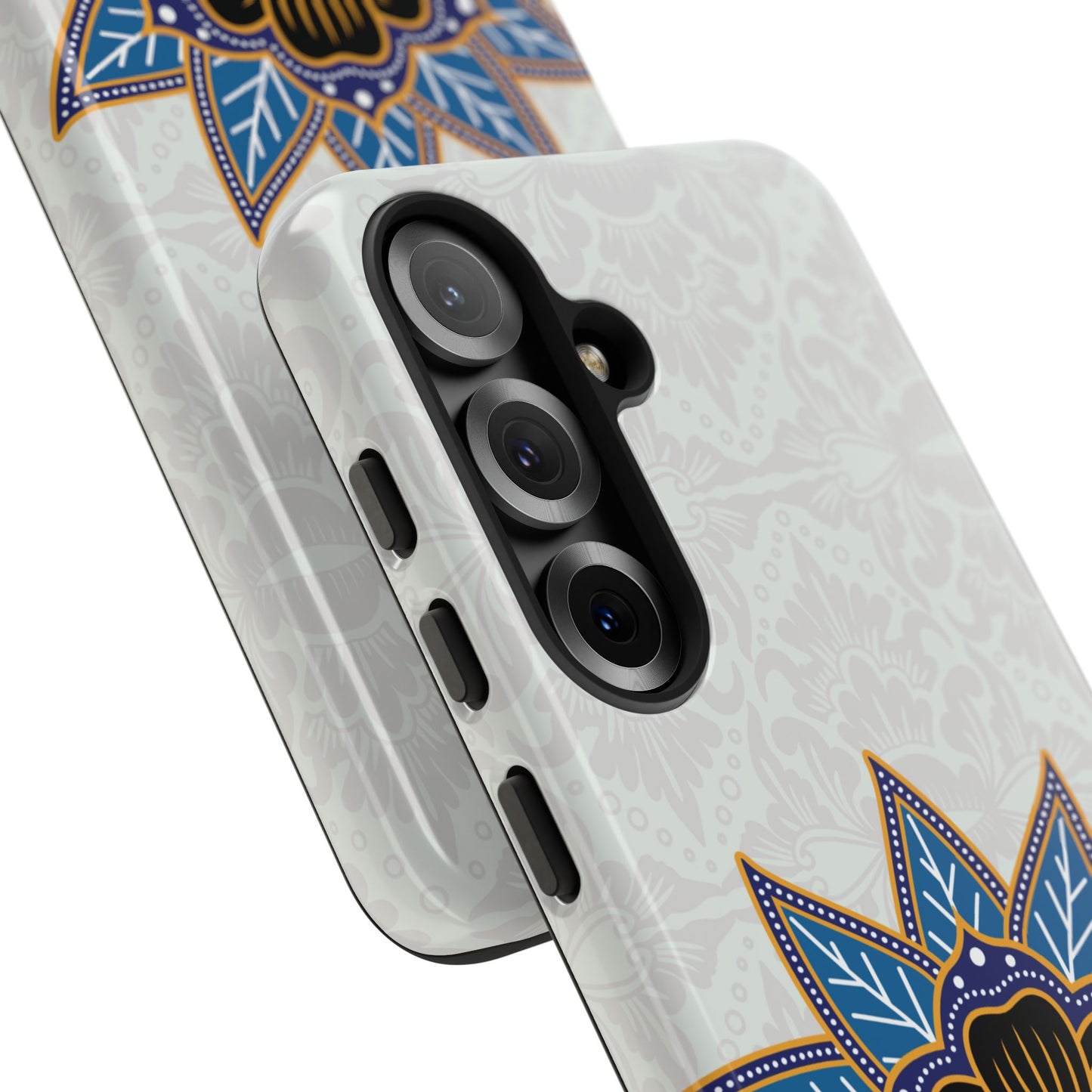 Blue Bloom - Funda resistente para Samsung Galaxy (brillante)
