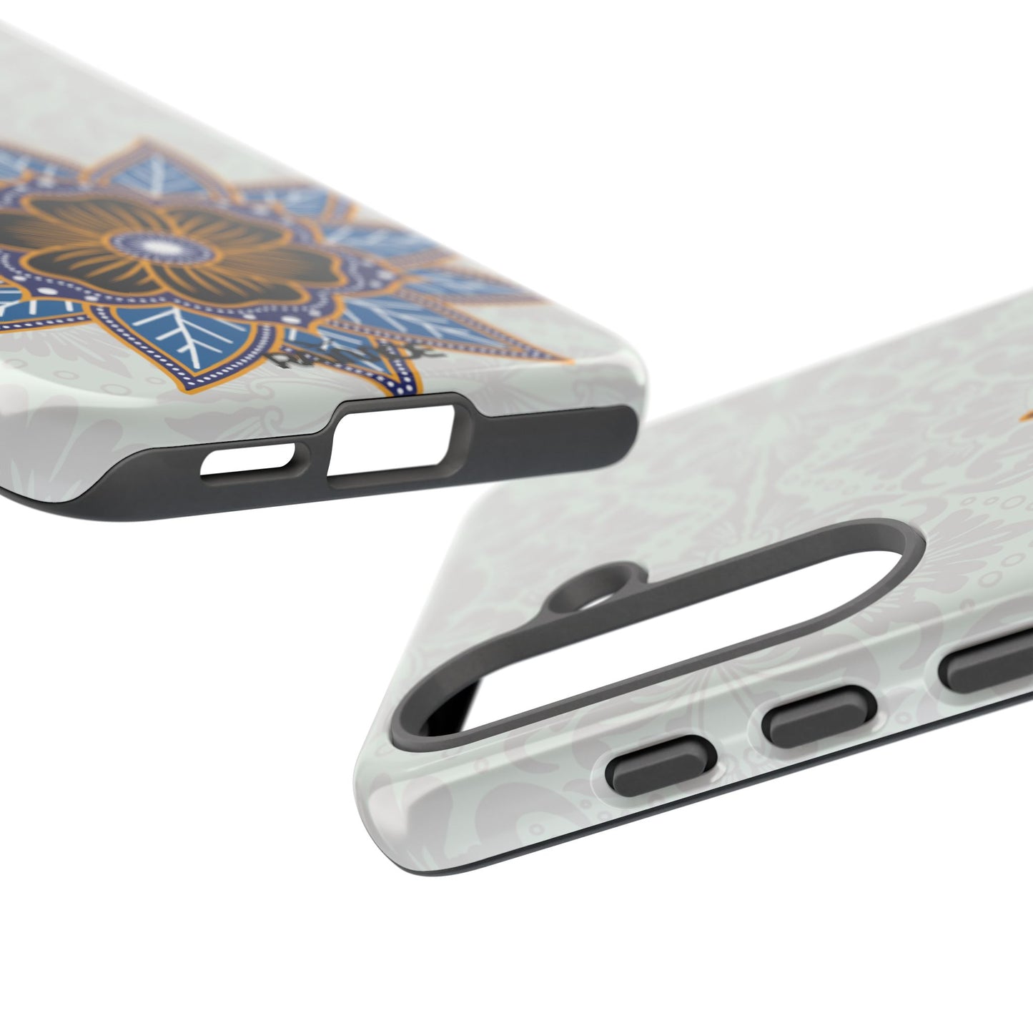 Blue Bloom - Funda resistente para Samsung Galaxy (brillante)
