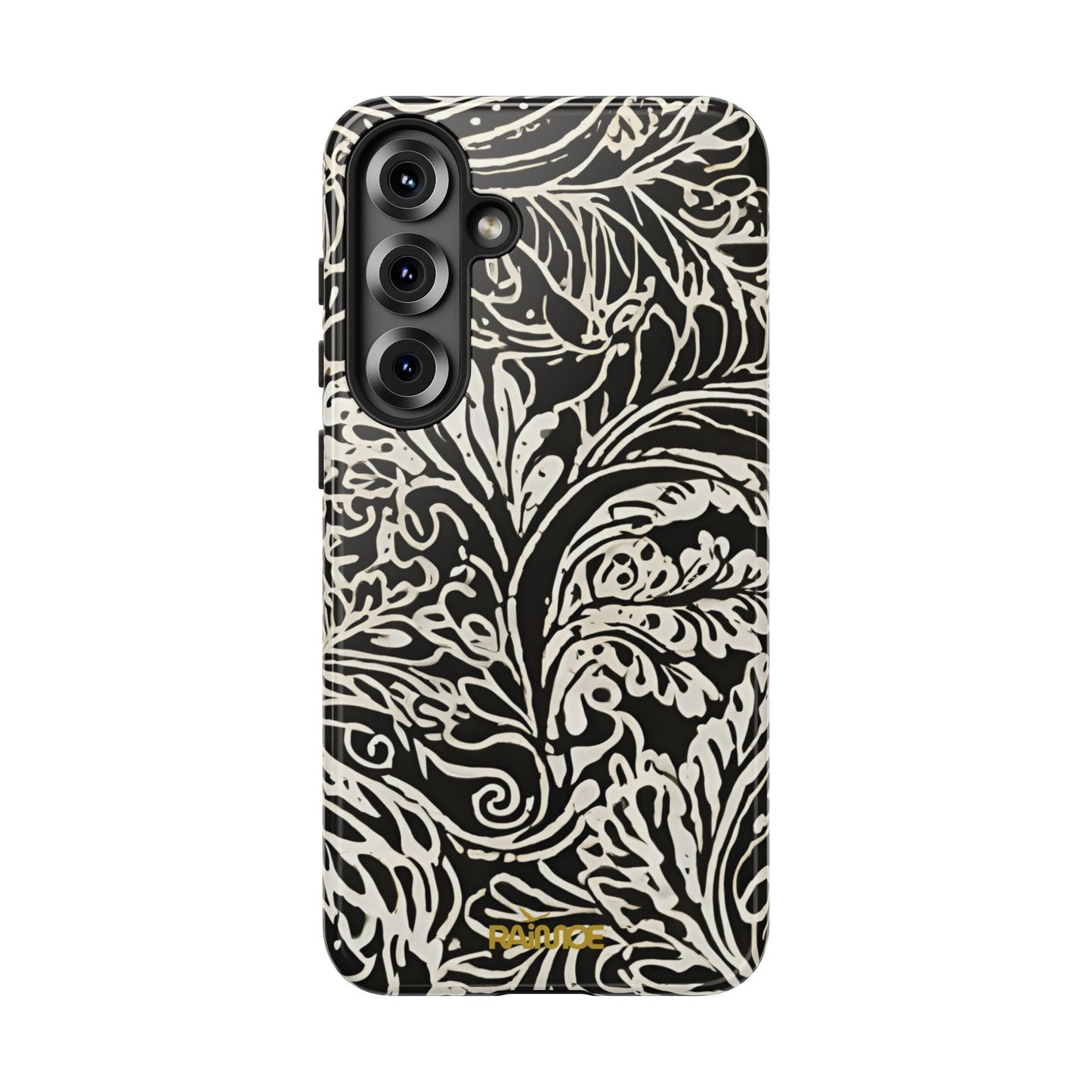 Funda resistente con diseño de hoja y brillo para Samsung Galaxy
