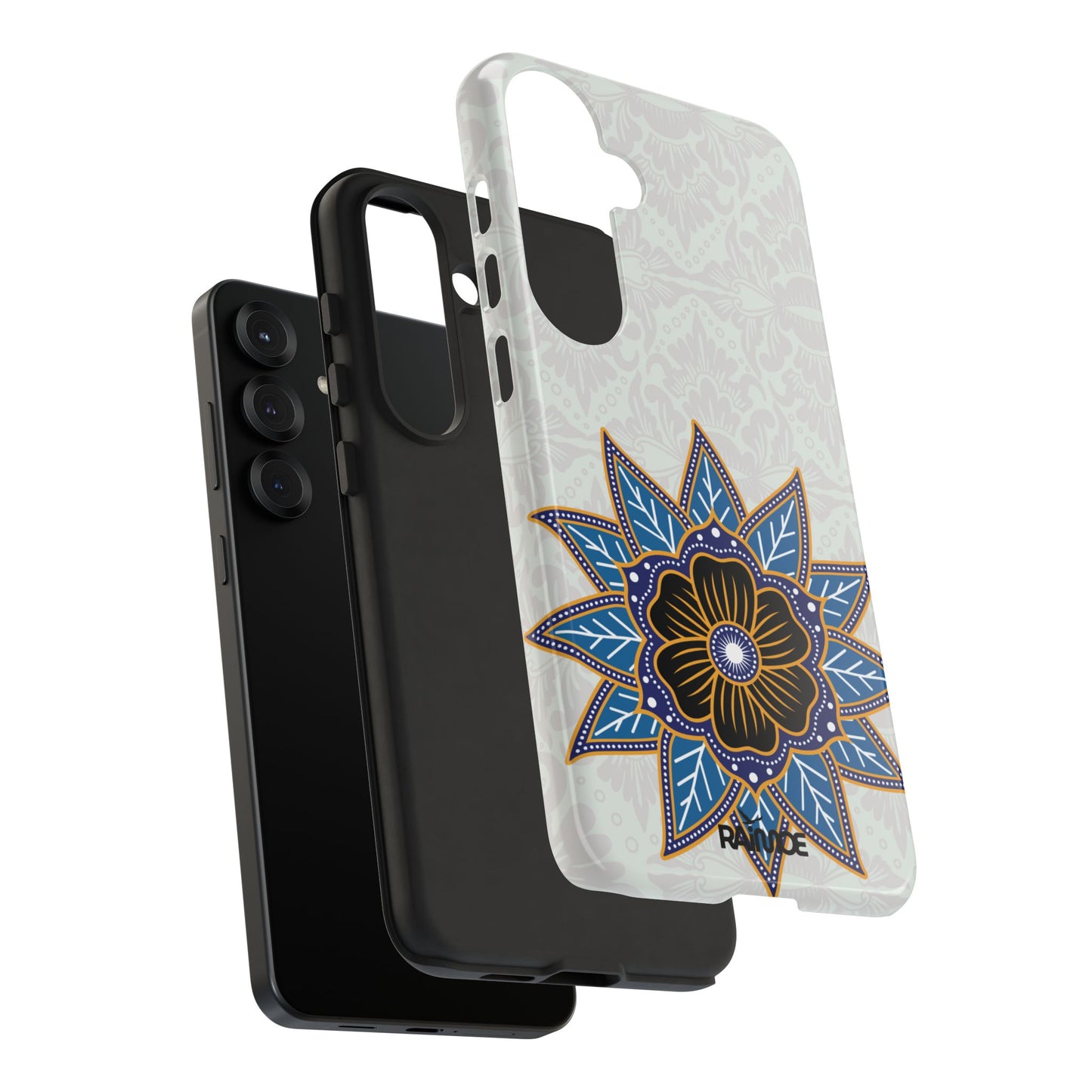 Blue Bloom - Funda resistente para Samsung Galaxy (brillante)