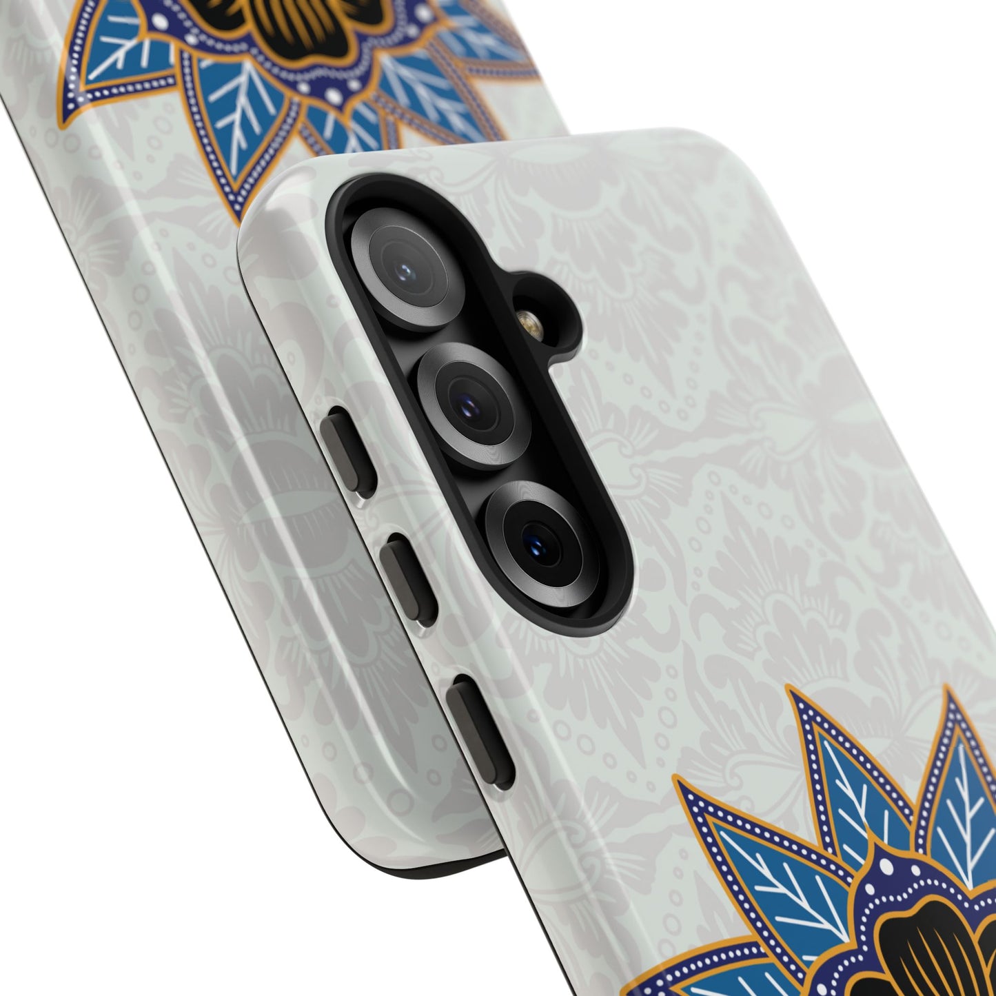 Blue Bloom - Funda resistente para Samsung Galaxy (brillante)