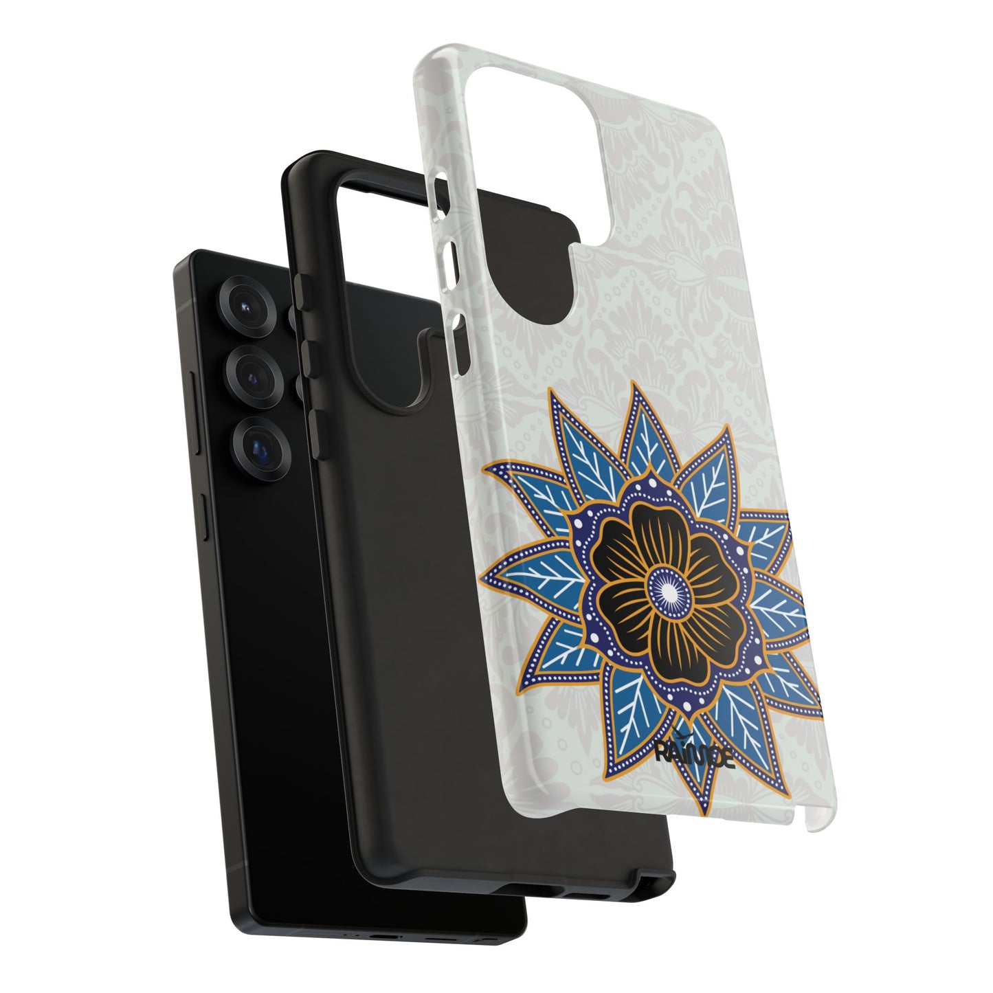 Blue Bloom - Funda resistente para Samsung Galaxy (brillante)